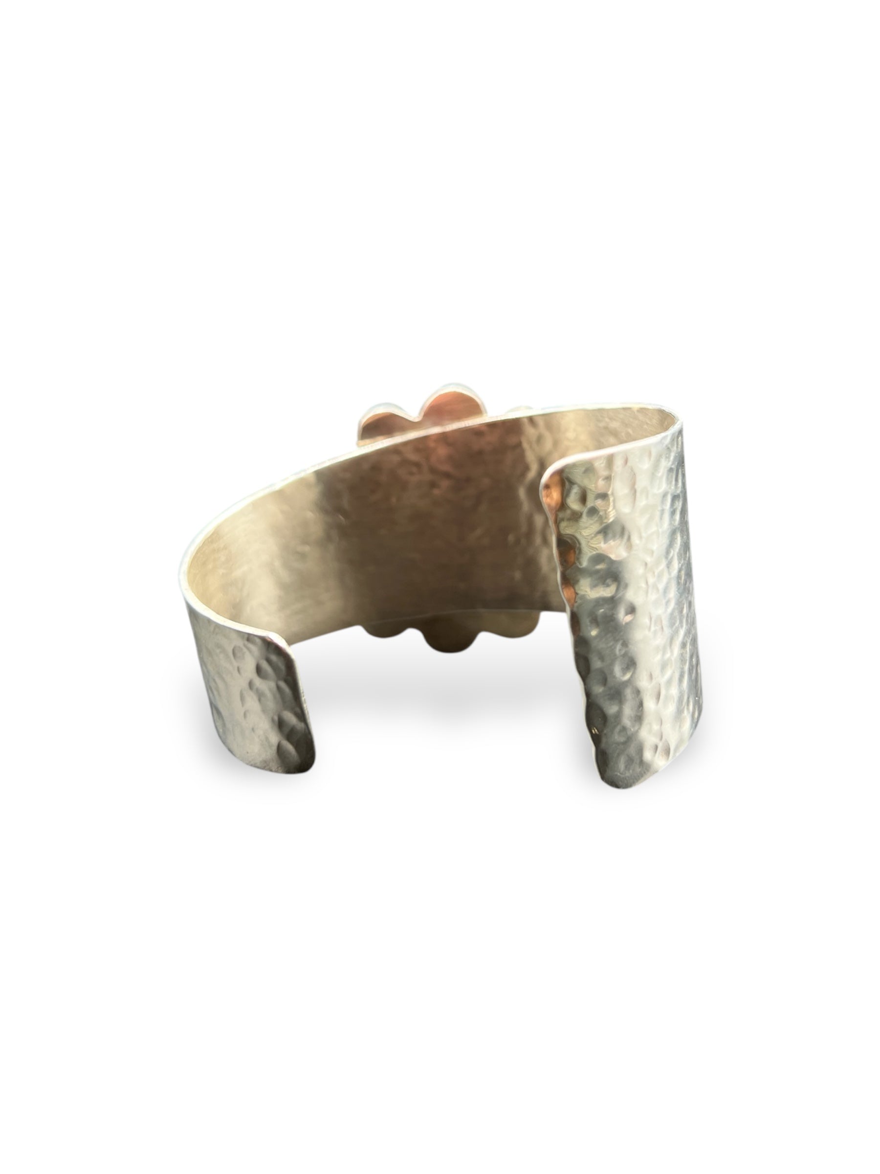 Silver Turquoise and Orange Spiny Oyster Navajo Cuff