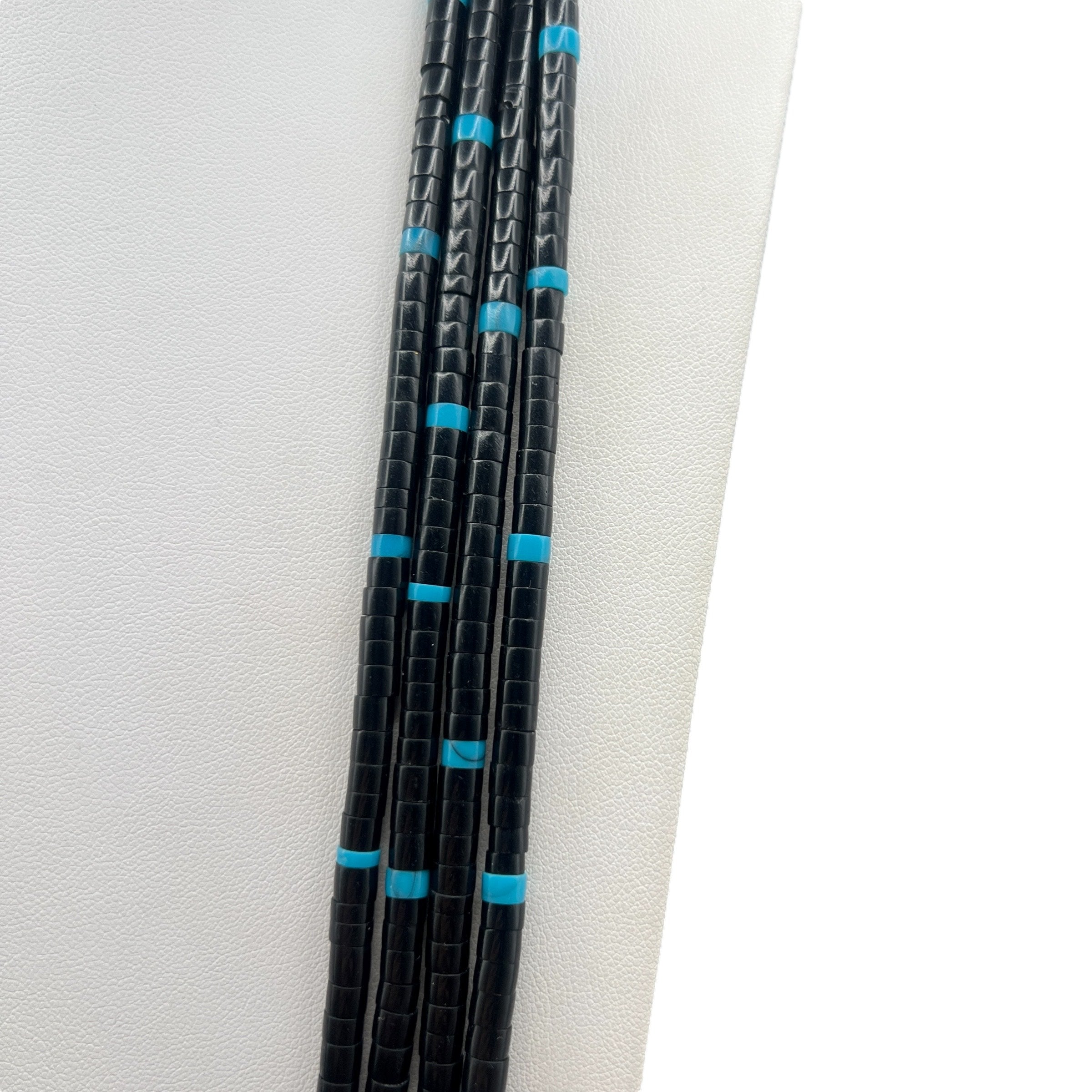 Black Jet and Turquoise Santo Domingo Necklace