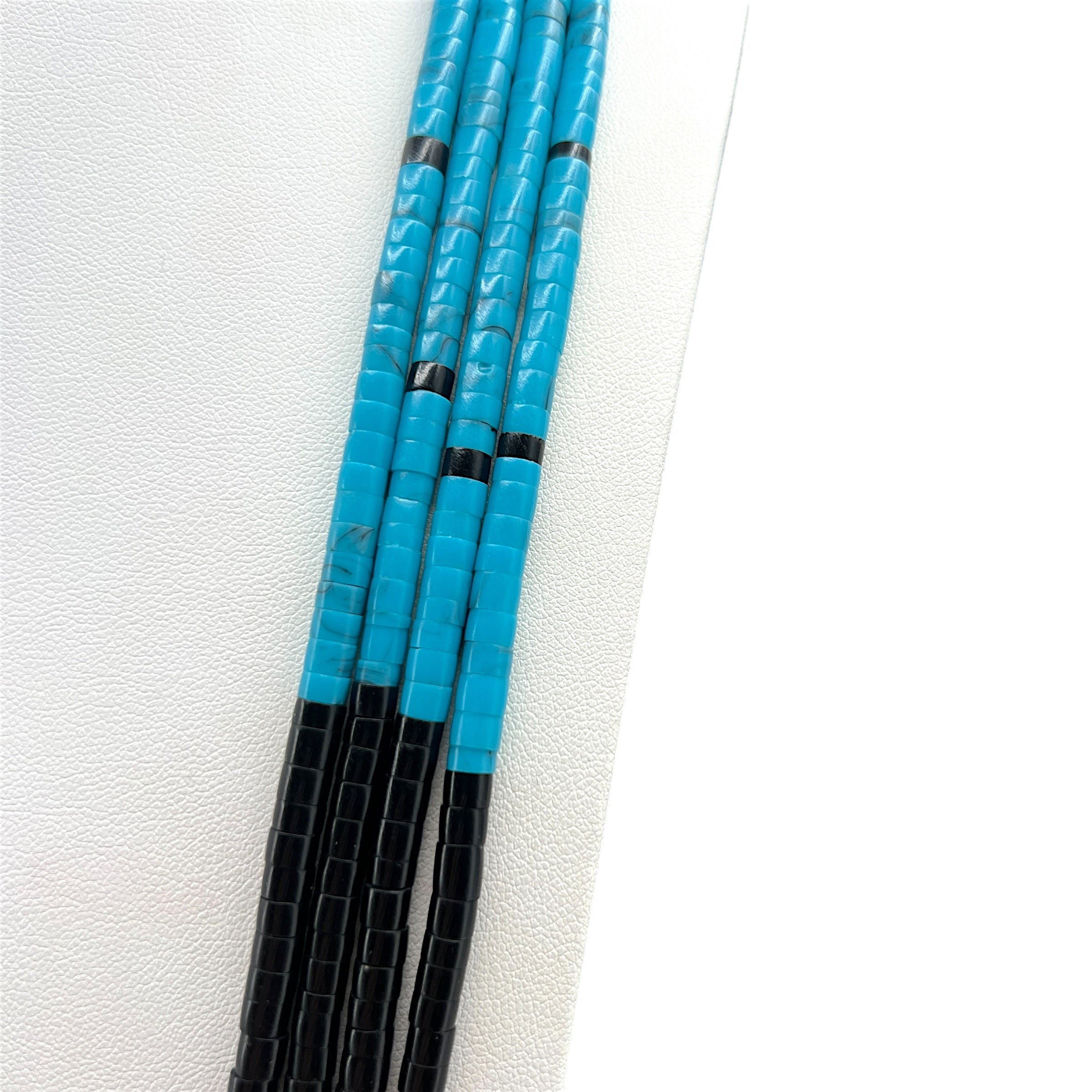 Turquoise and Black Jet Santo Domingo Necklace