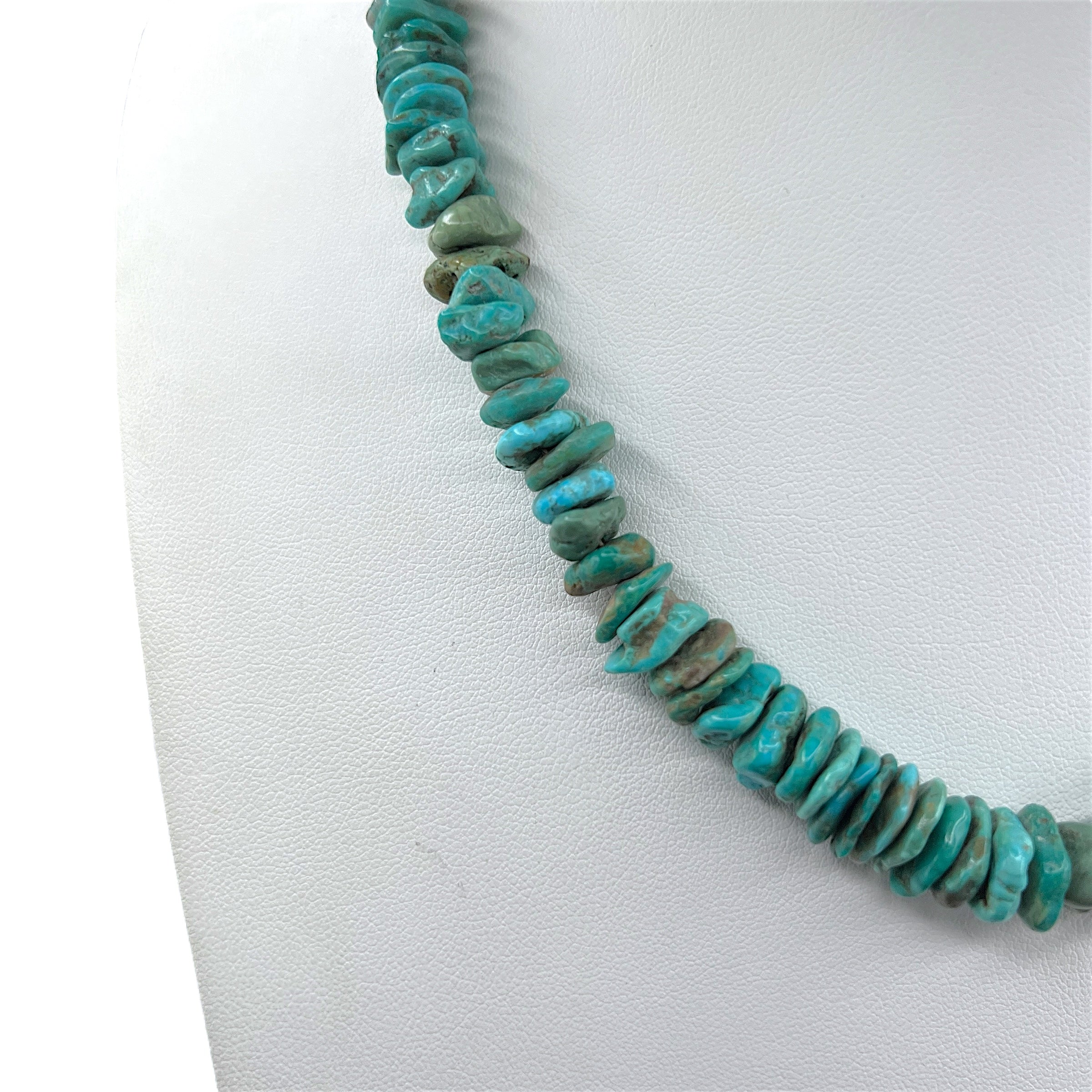 Checker Nevada Blue Turquoise Necklace Santo Domingo