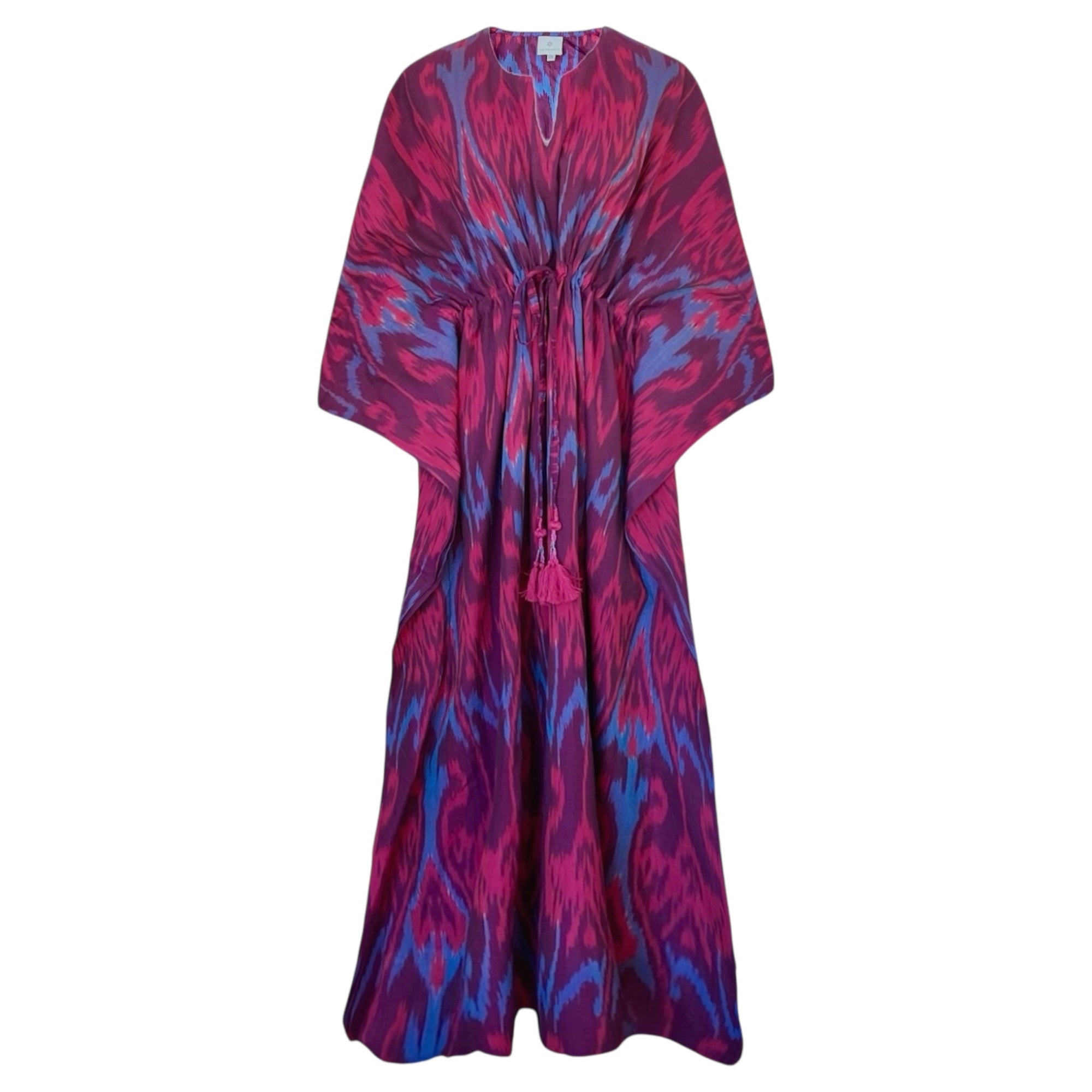 Ventimiglia Ikat Maxi Kaftan Dress Hand Woven