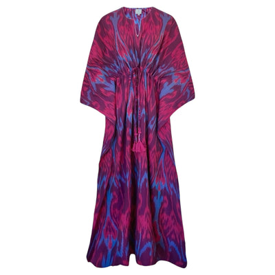 Ventimiglia Ikat Maxi Kaftan Dress Hand Woven