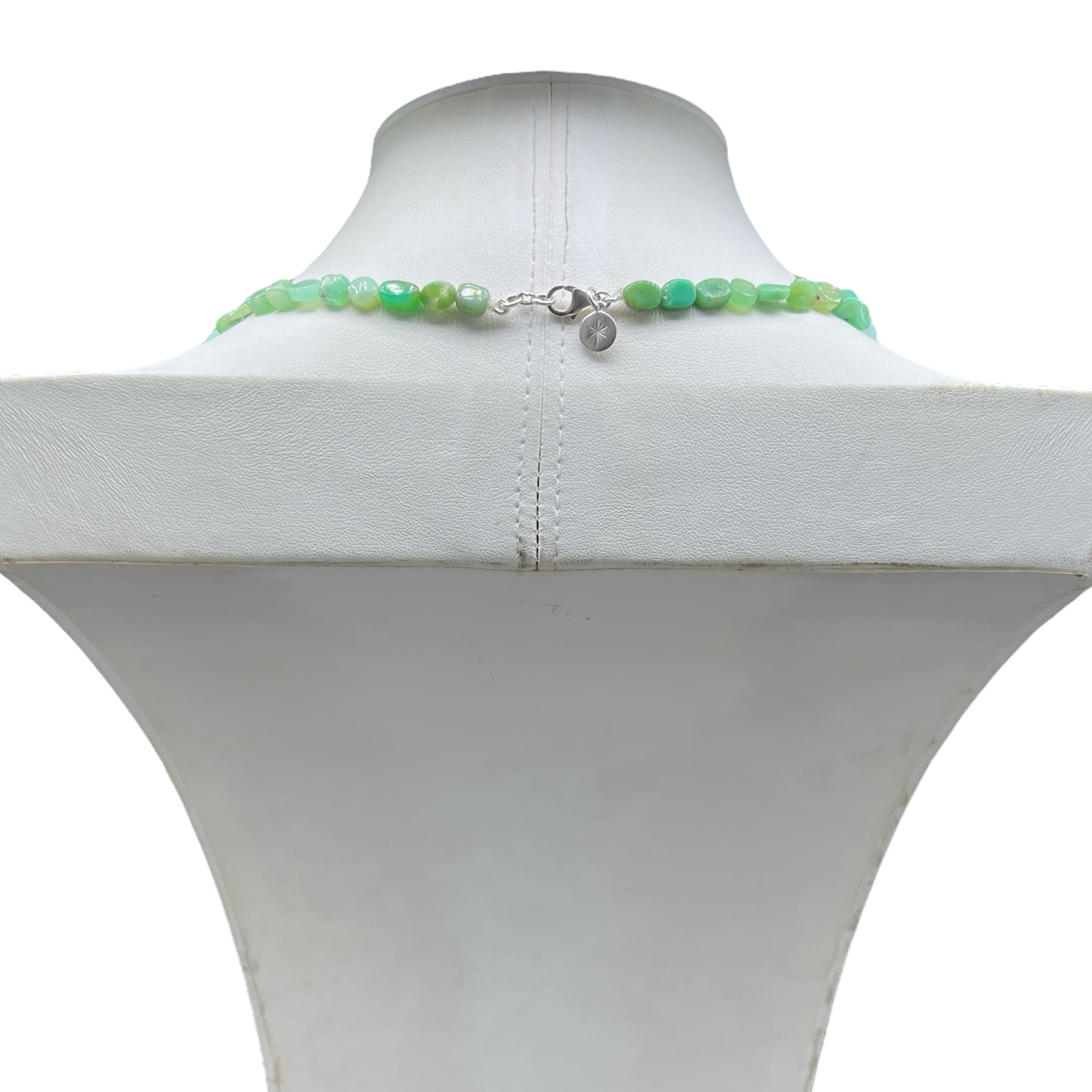 Chrysoprase Oval Mala Long Necklace