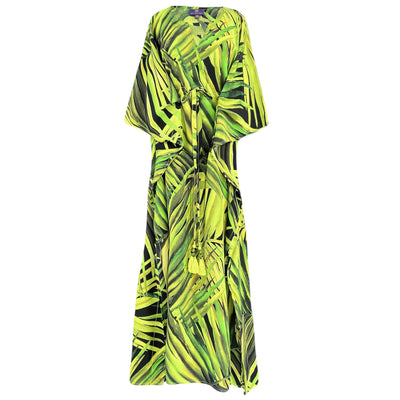 Jungle Love Italian Silk Maxi Kaftan Dress