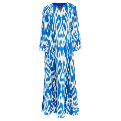 Riviera Blue Italian Silk Tunic Dress