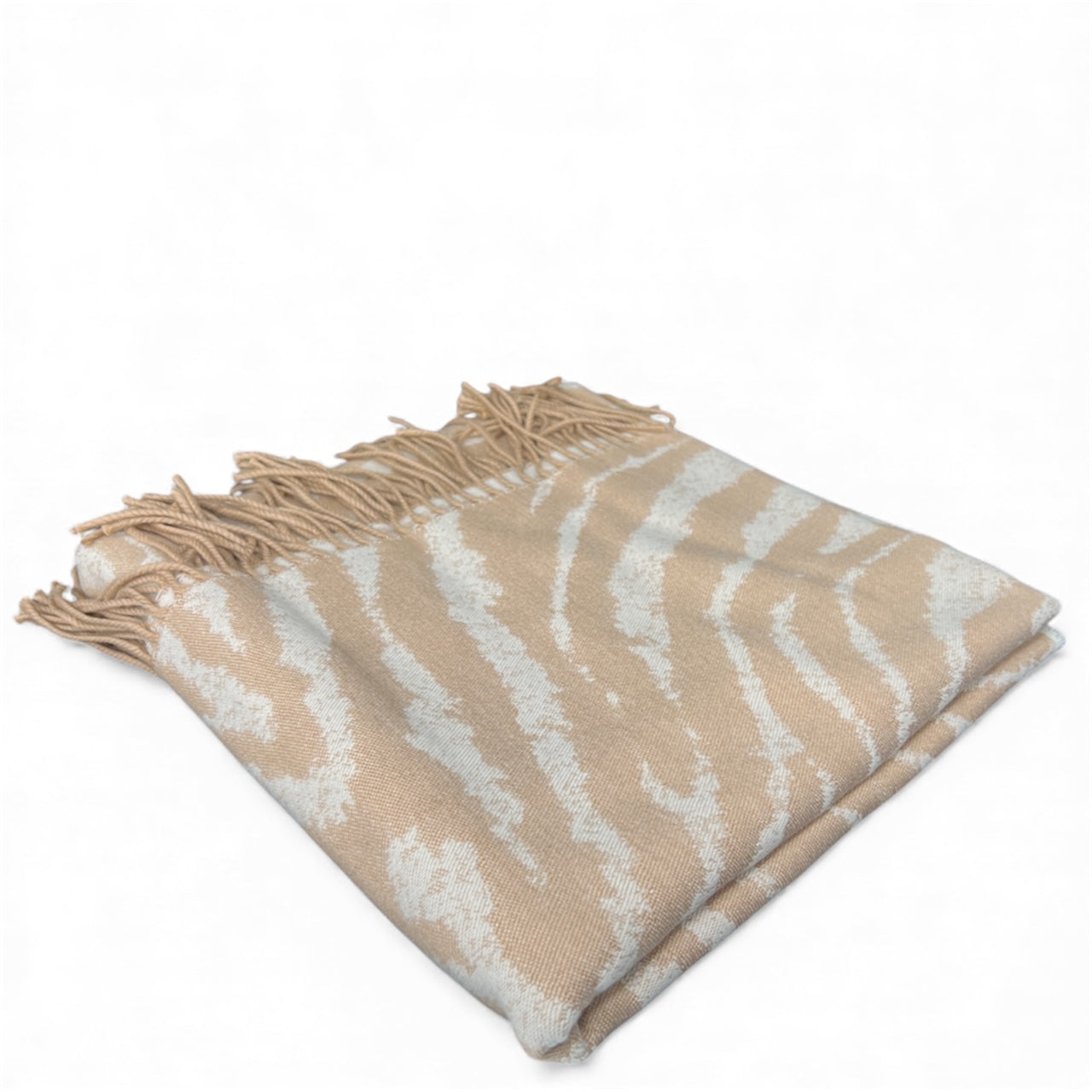 Italian Cashmere Wool Zebra Throw Blanket