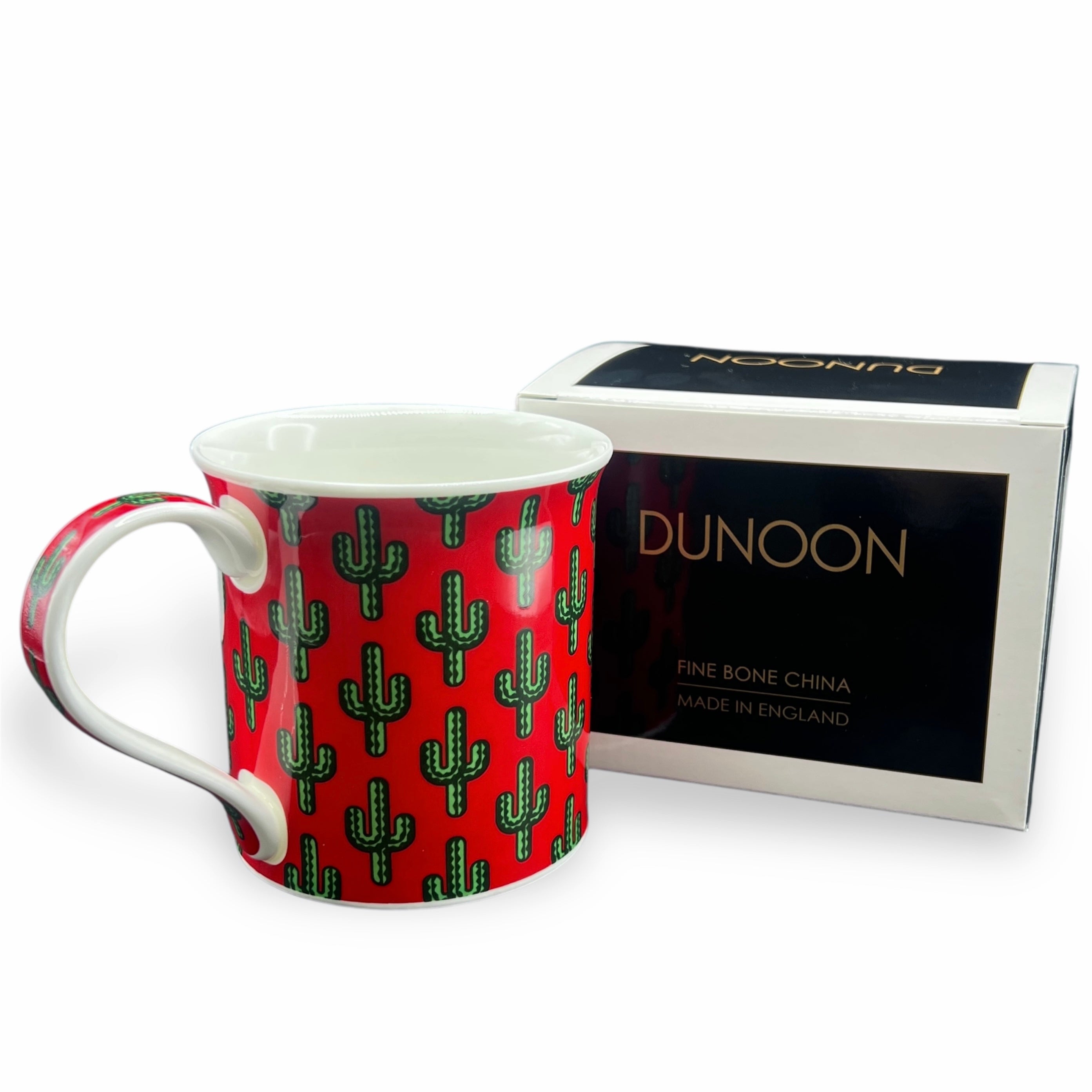 Fine Bone China Red Saguaro Cactus Mug