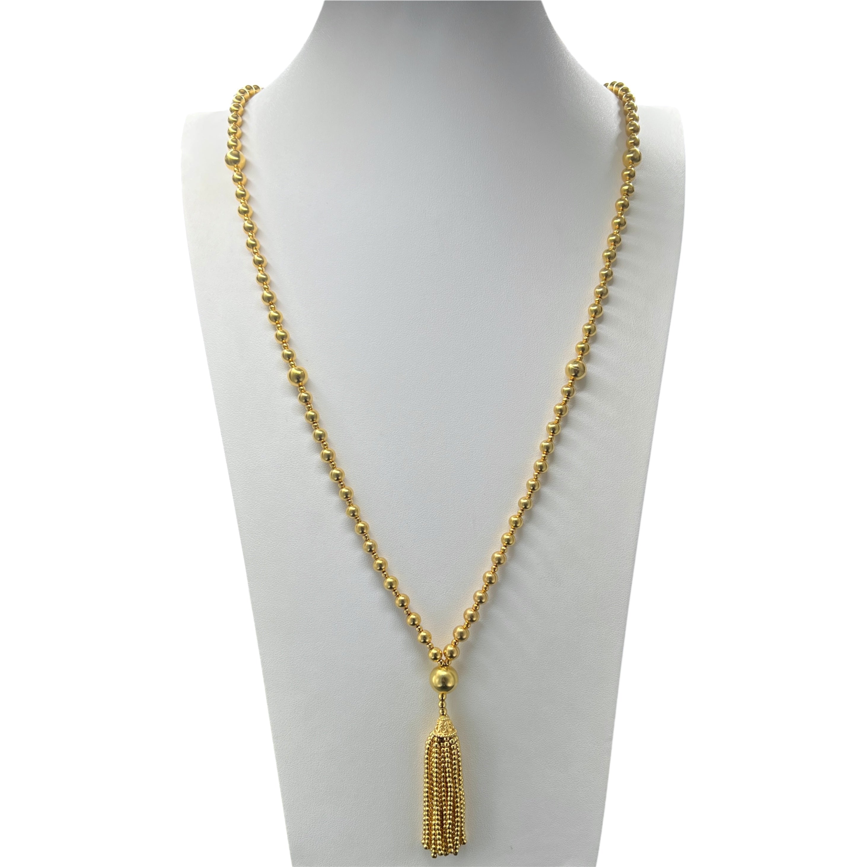 18K Gold Plated Silver Mala Necklace