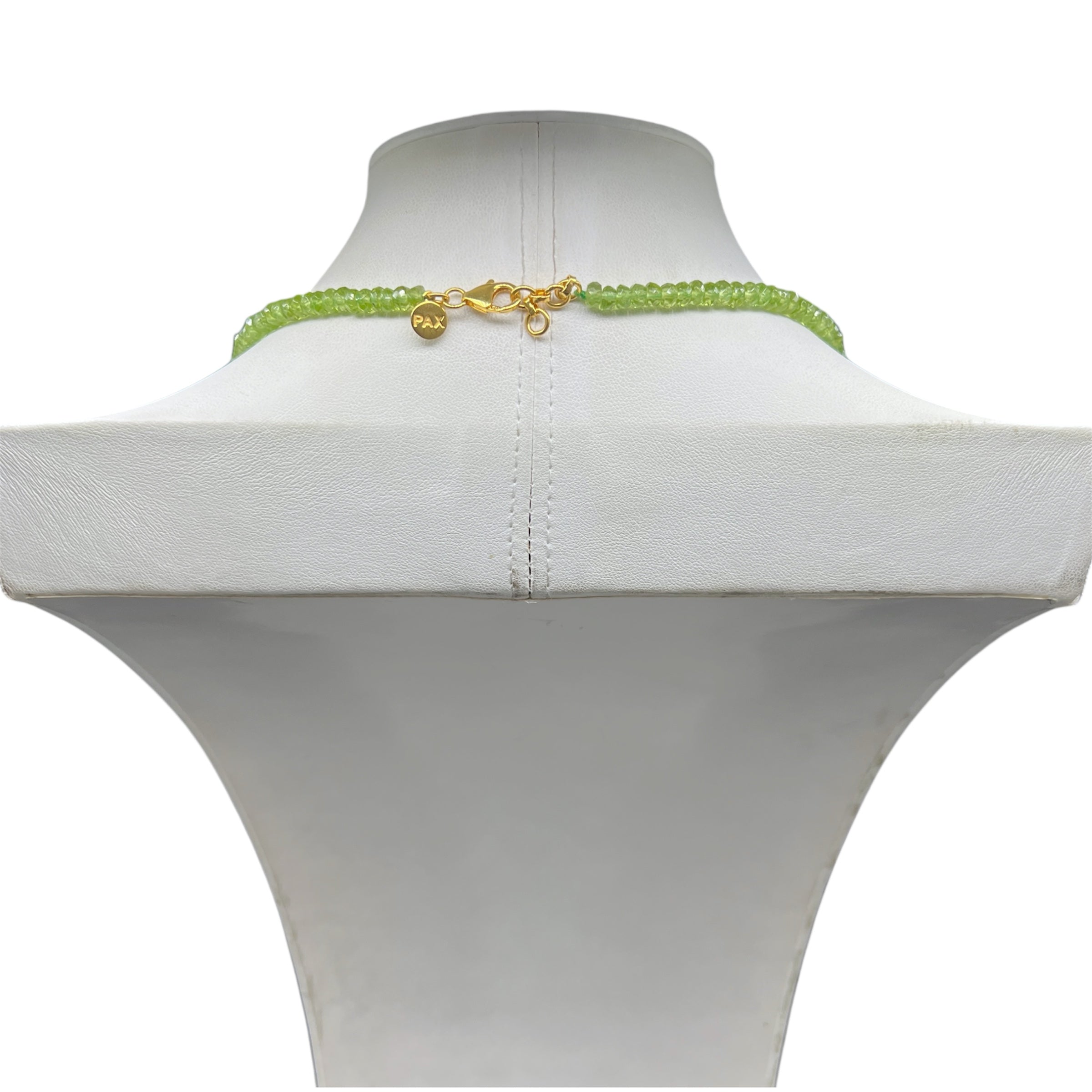 Faceted Peridot Tassel Mala Necklace