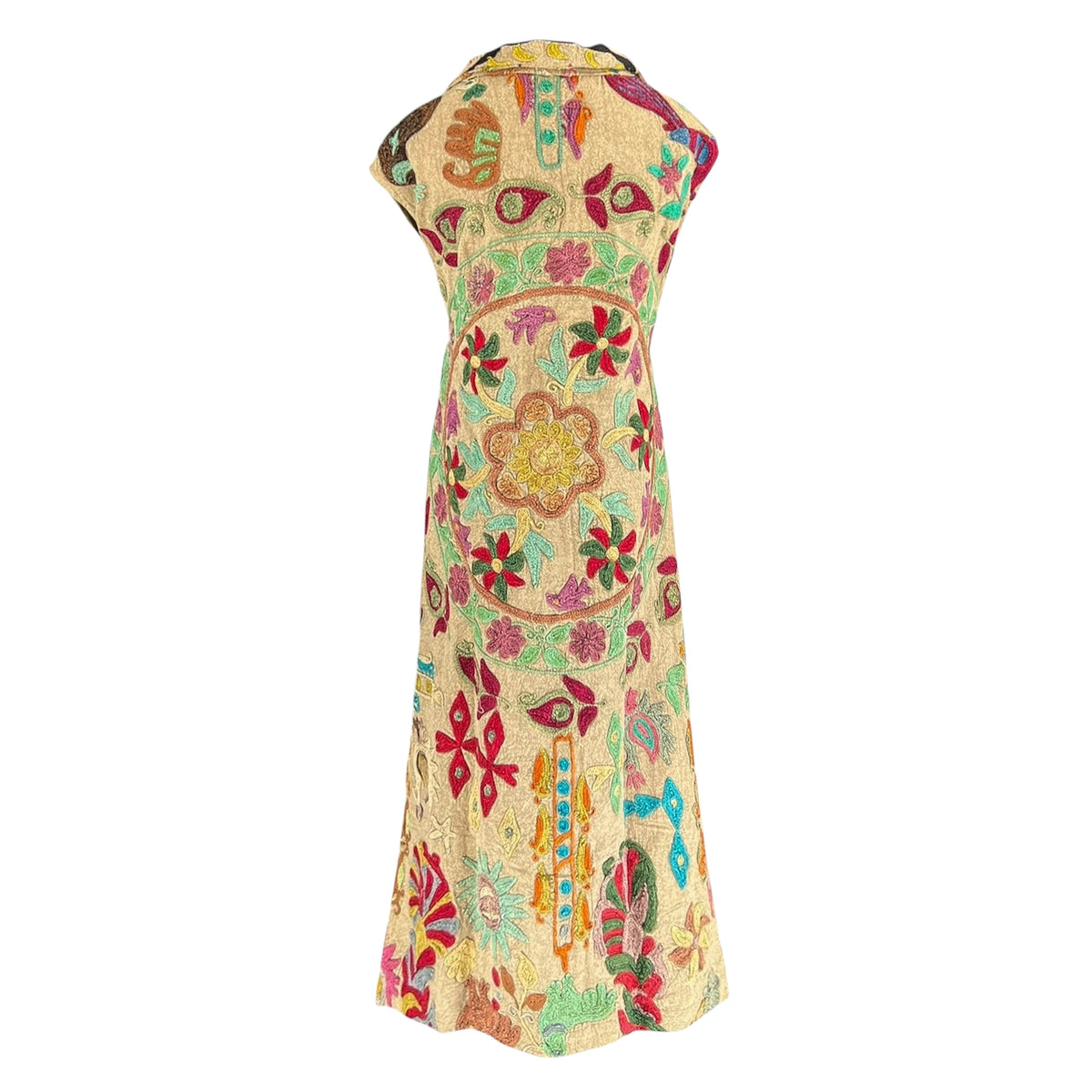 Aisha Hand Embroidered Long Cotton Vest One of a Kind
