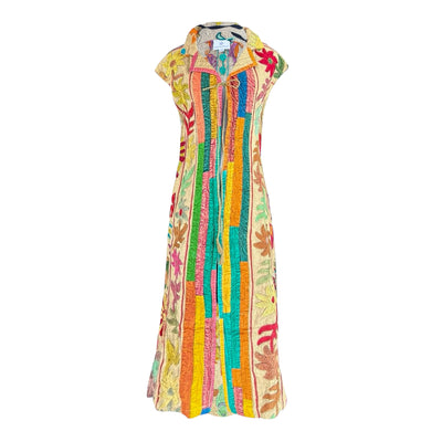Aisha Hand Embroidered Long Cotton Vest One of a Kind