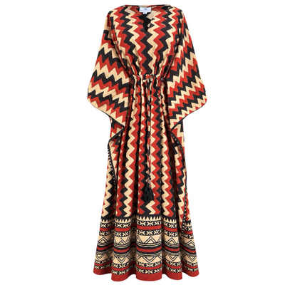 Zanzibar Natural Dye Maxi Kaftan Dress Limited Edition