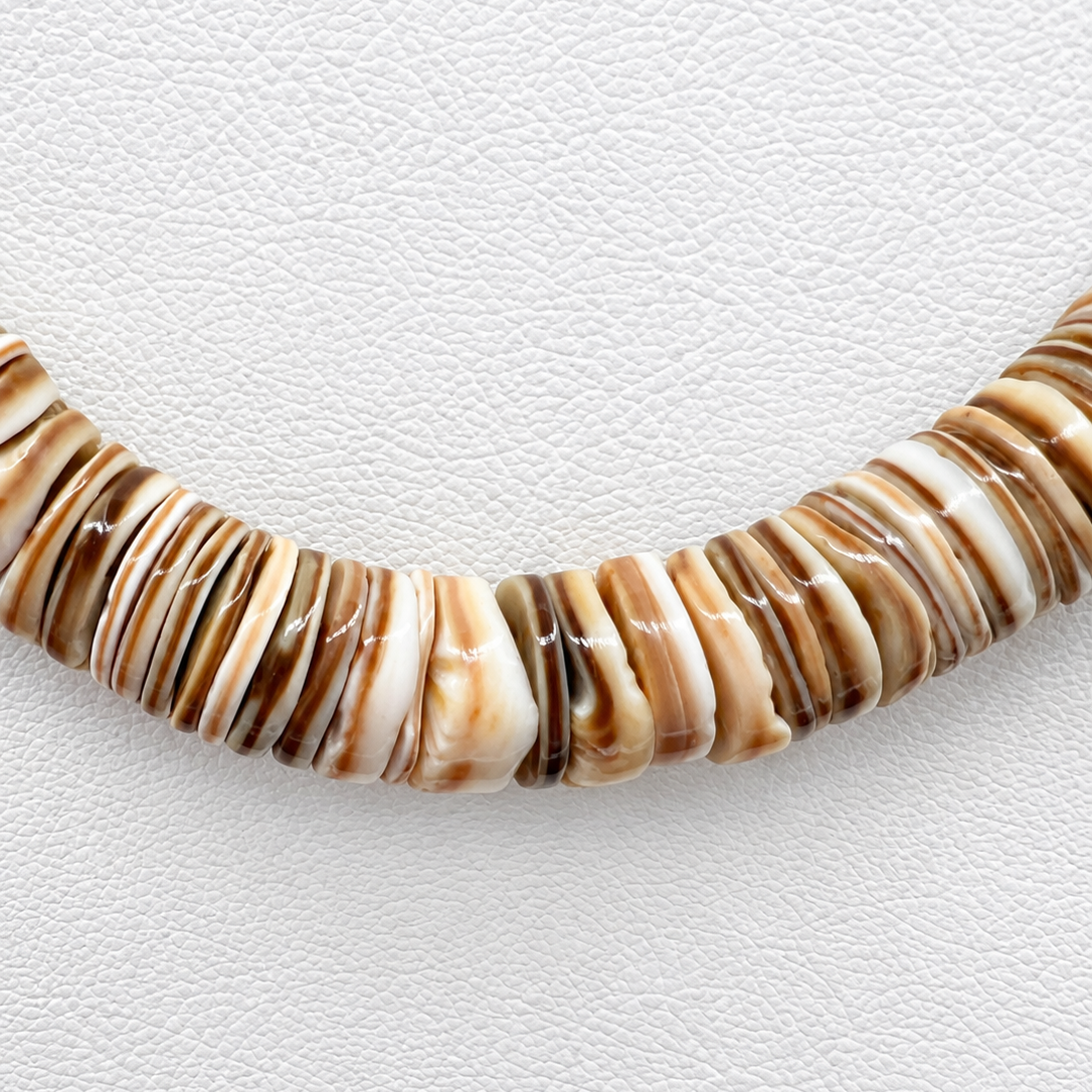 Olive Shell Heishi Necklace Santo Domingo
