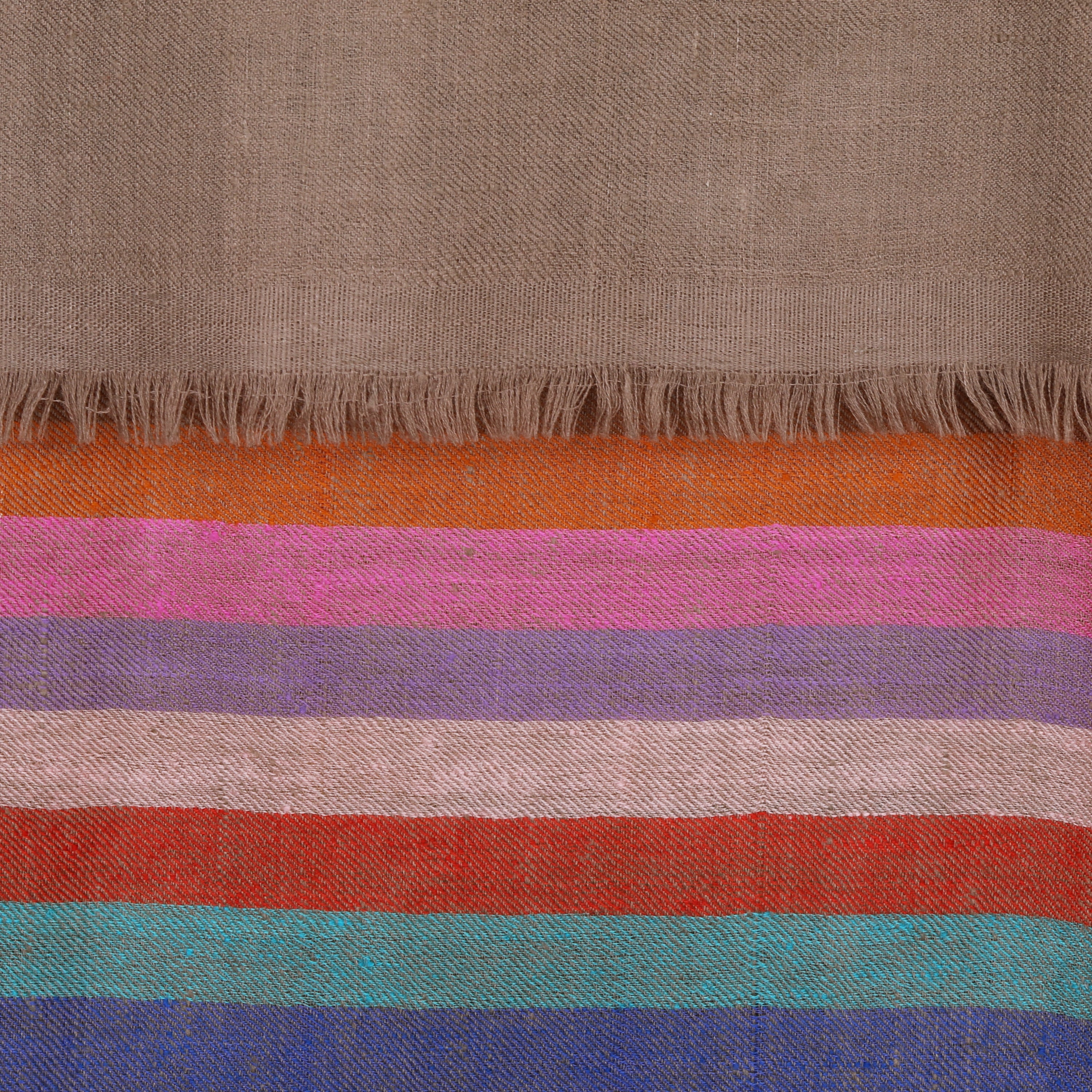 Rainbow Stripe Pashmina Kashmiri Shawl