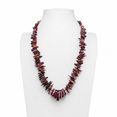 Rare Purple Spiny Oyster Santo Domingo Necklace