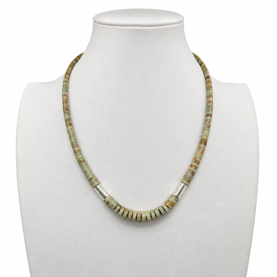 Rare Royston Disc Turquoise Santo Domingo Necklace