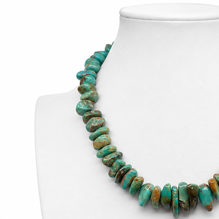 Royston Turquoise Vintage Nugget Necklace Santo Domingo