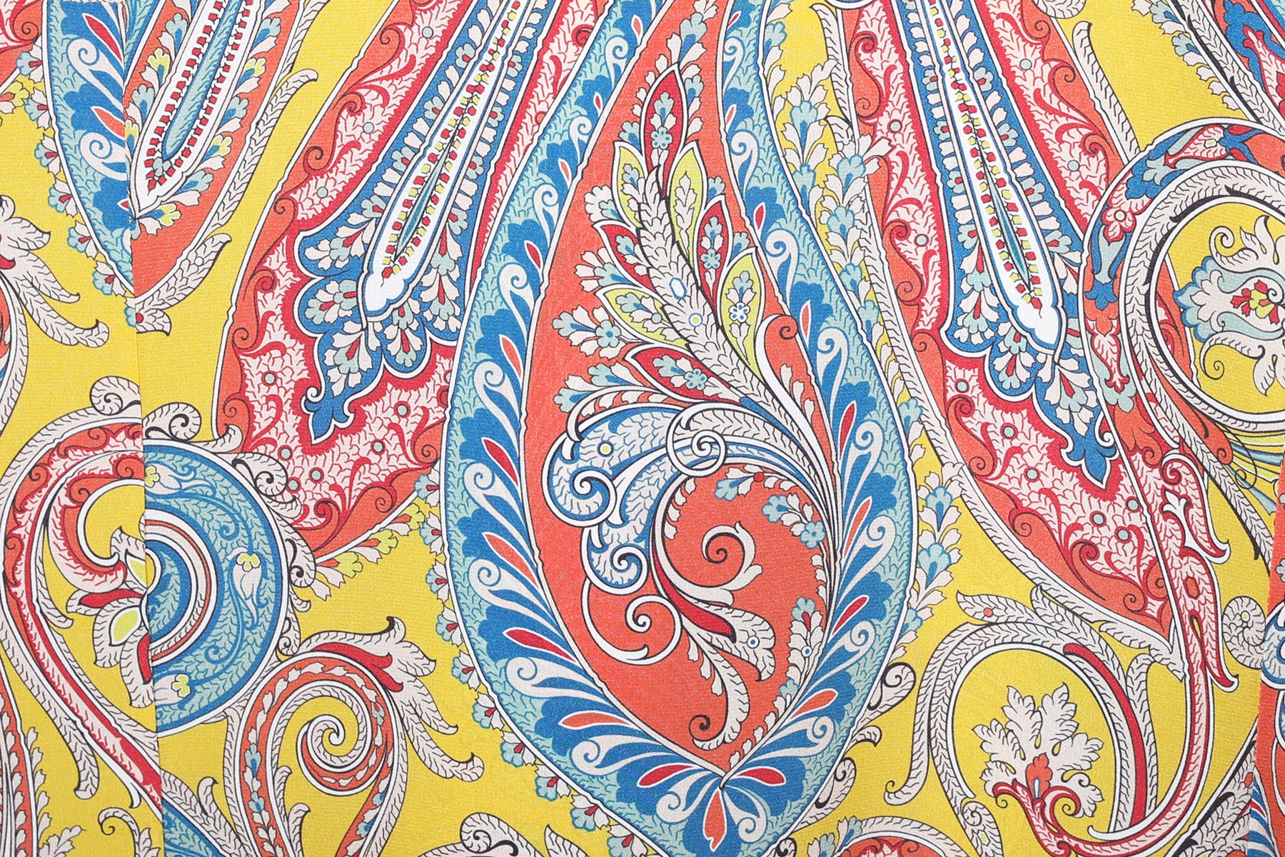 Saffron Principessa Paisley Italian Silk Midi Tunic