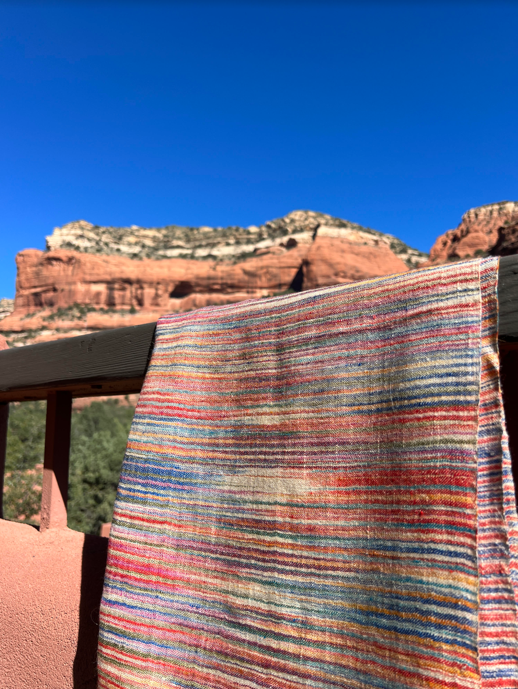Painted Desert Ikat Pashmina Kashmiri Shawl