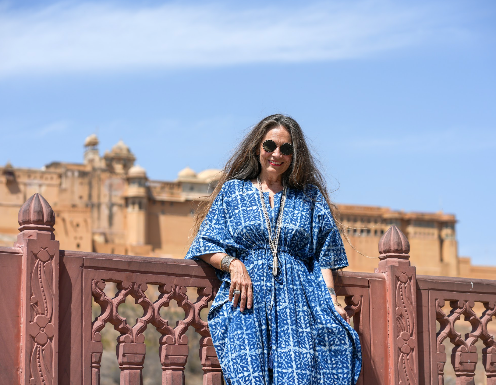 King Kuta Indigo Maxi Kaftan
