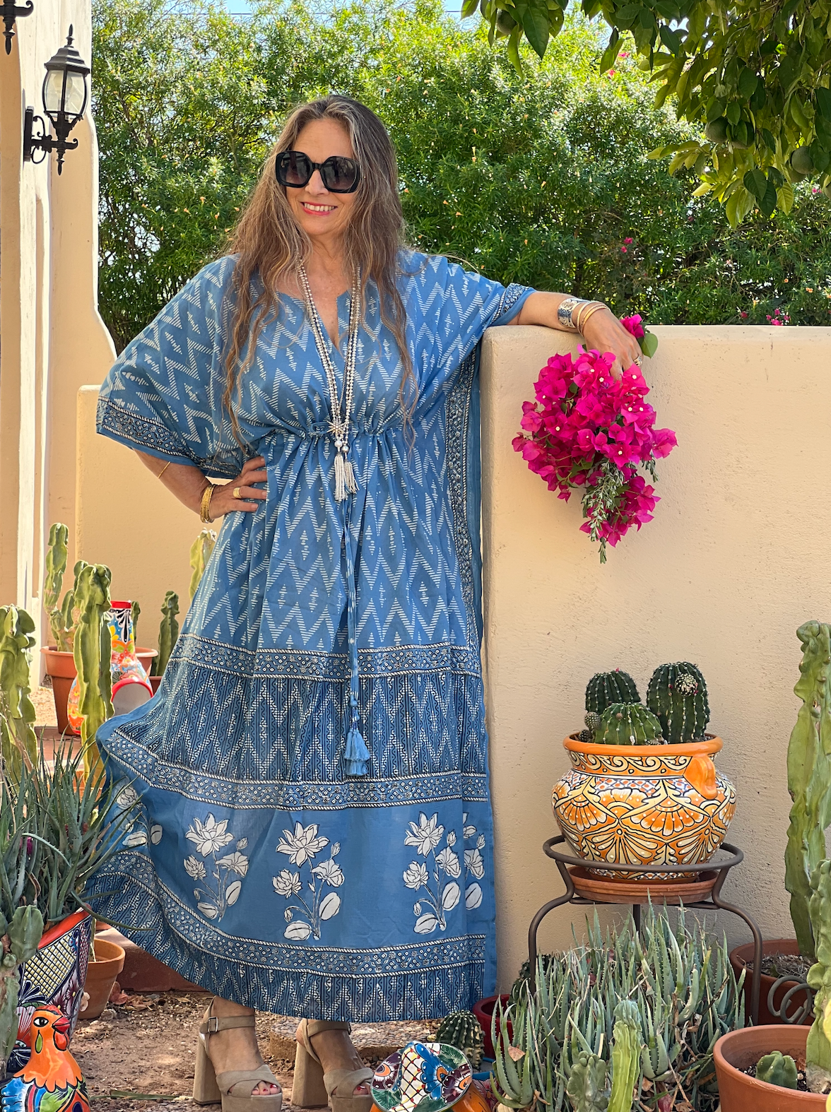 Fontainebleau Floral Maxi Kaftan Dress