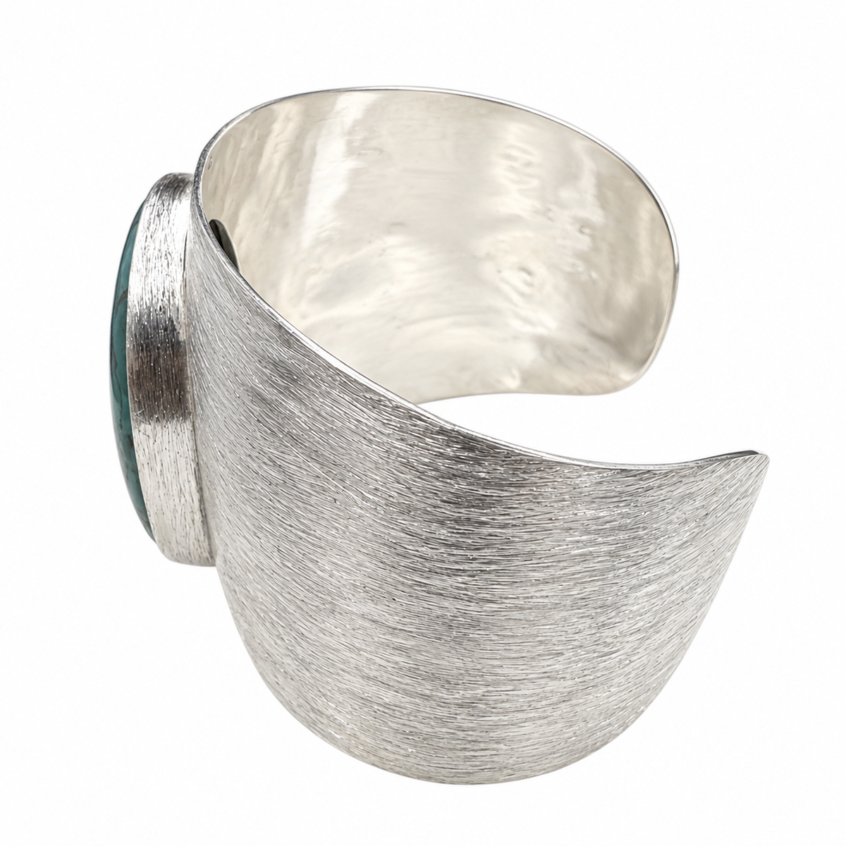 Tibetan Turquoise Hammered Silver Cuff