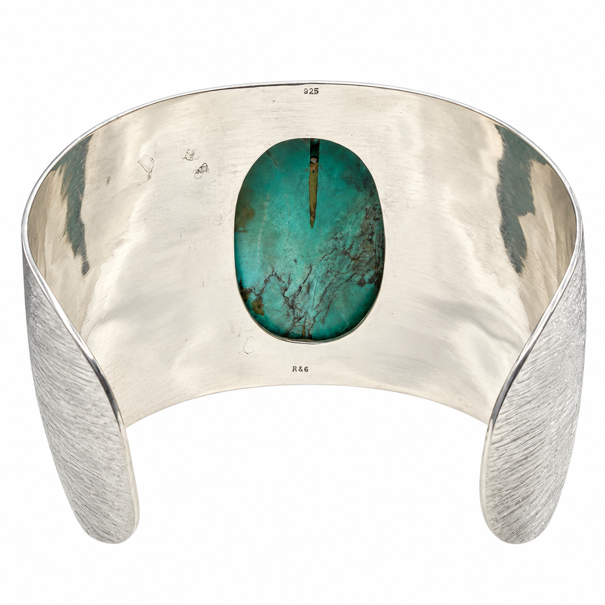 Tibetan Turquoise Hammered Silver Cuff