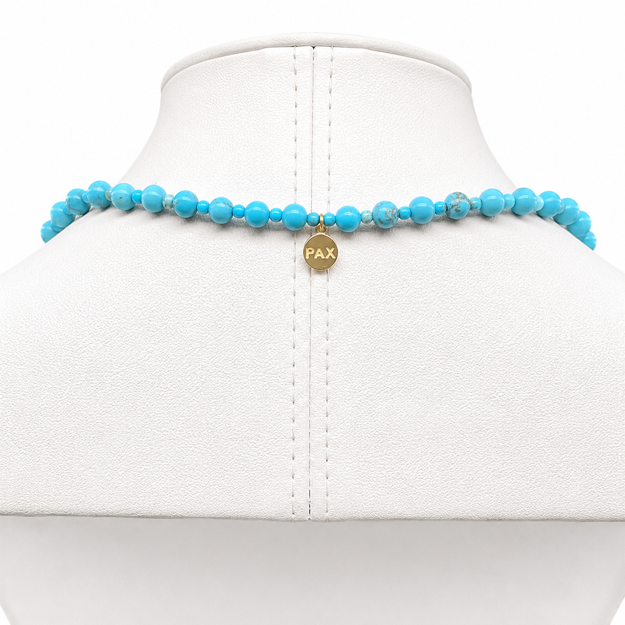 Turquoise/Magnasite Tassel Mala Necklace