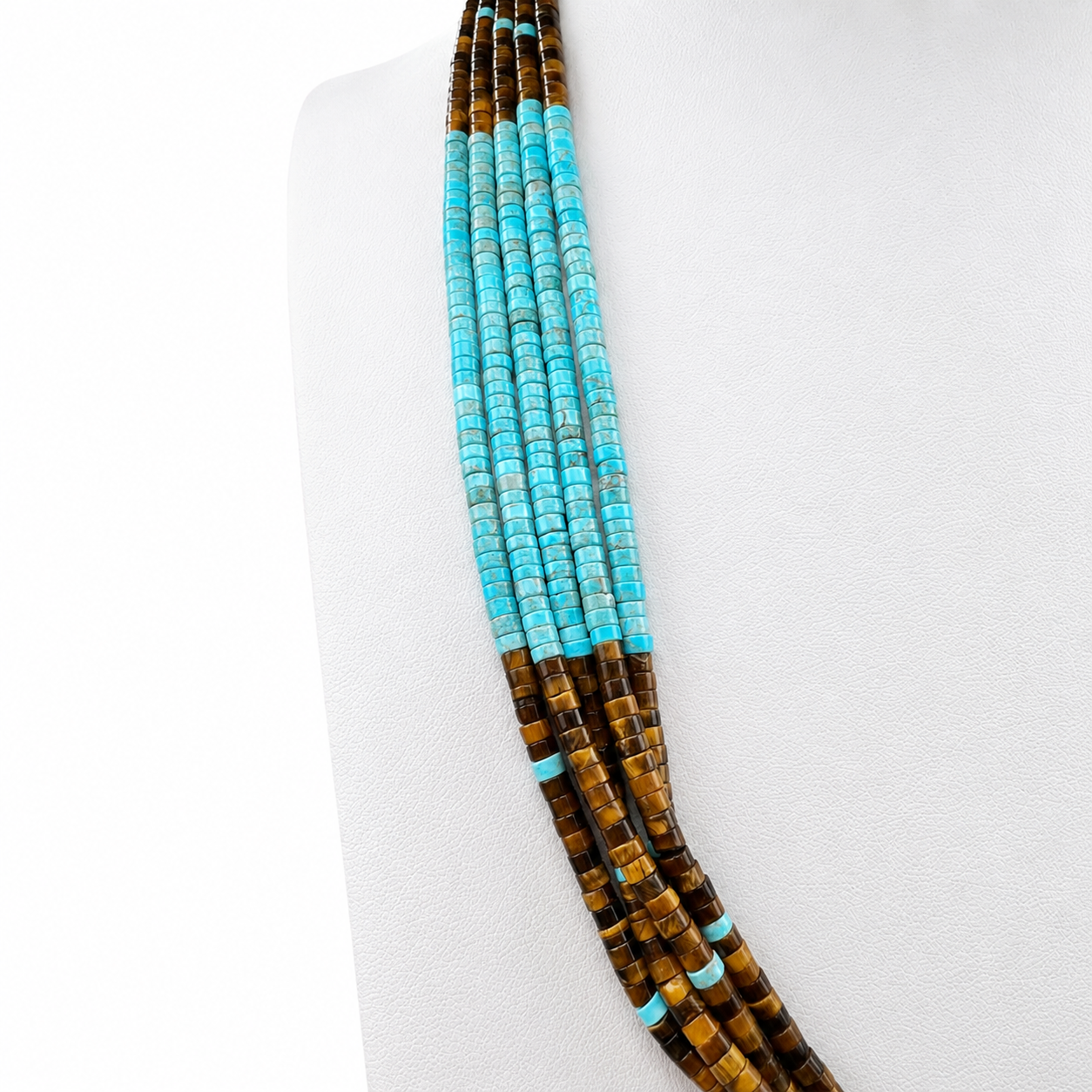Turquoise and Tiger's Eye Necklace Santo Domingo