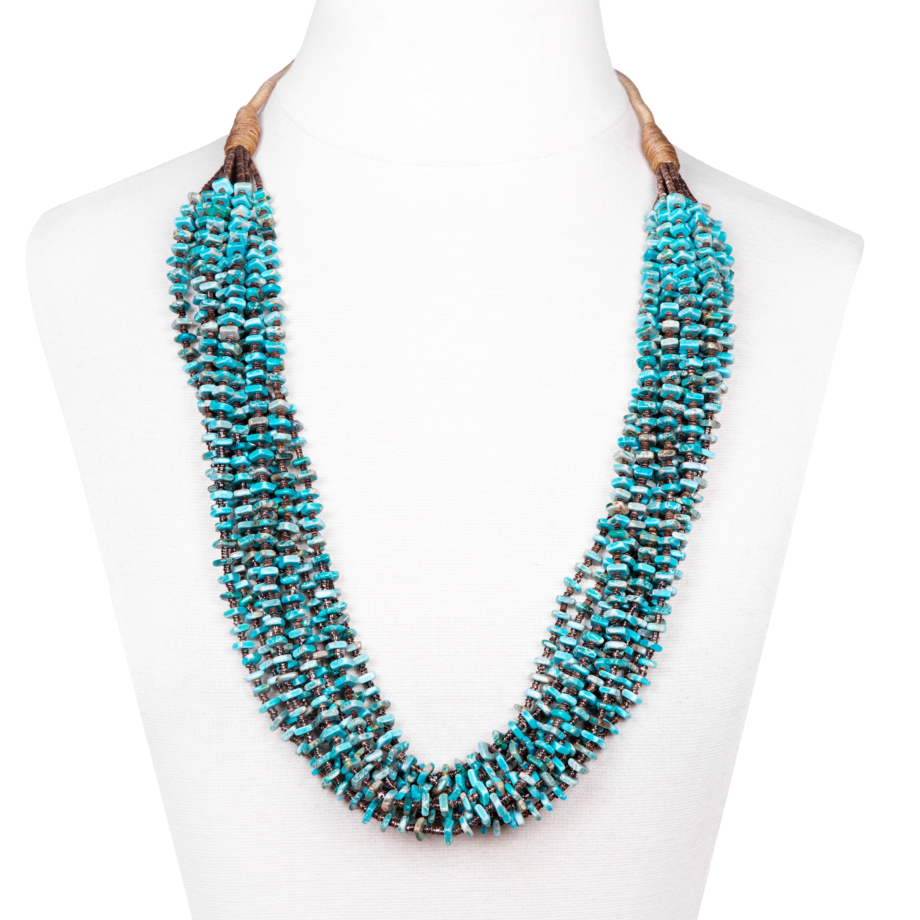 Santo Domingo Turquoise Heishi Necklace