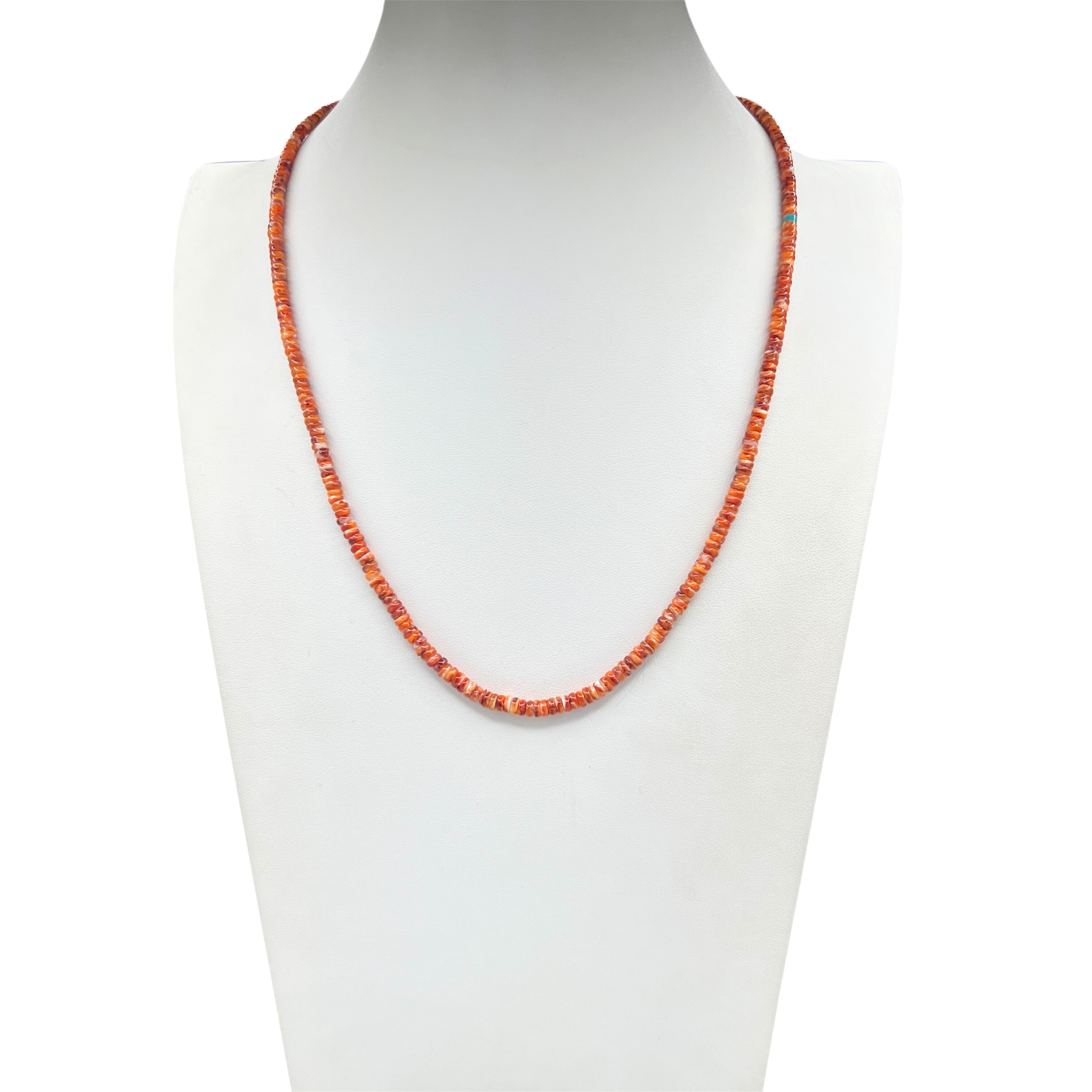 Orange and Red Spiny Oyster Necklace Santo Domingo