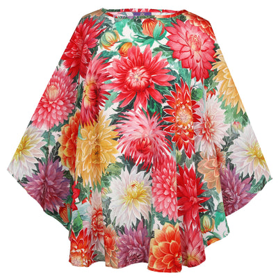 Dolce Dahlia Italian Silk Poncho