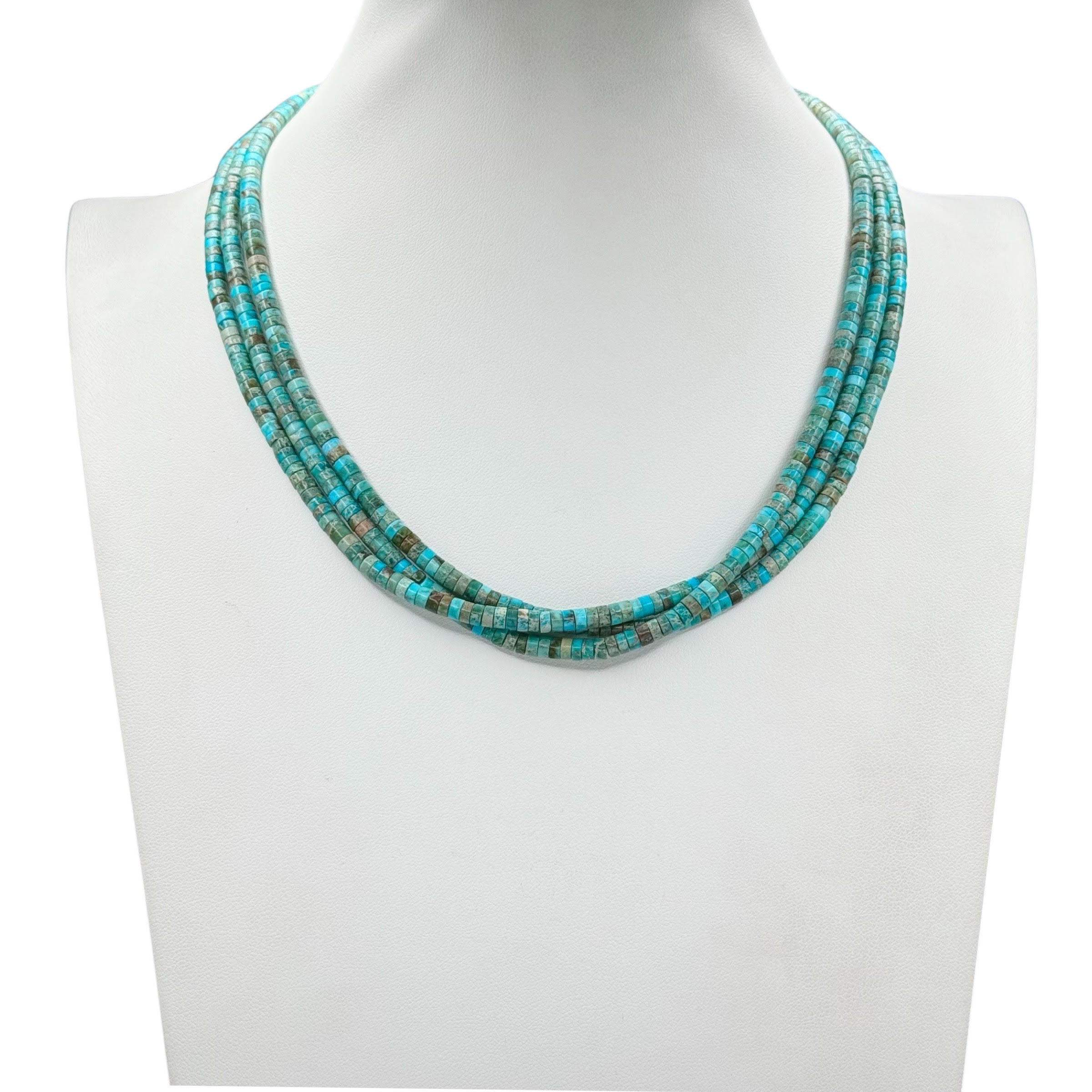 Kingman and Royston Turquoise Heishi Style Necklace