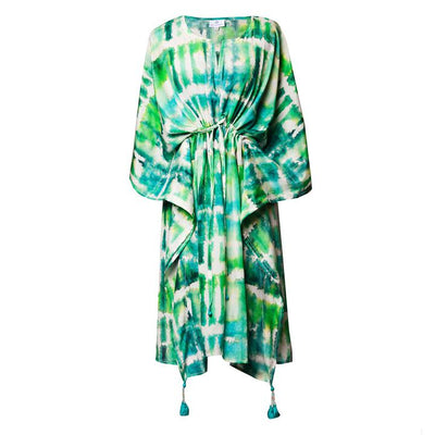 Italian Silk Serenity Midi Kaftan Dress