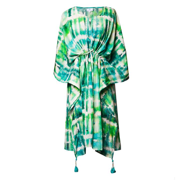 Italian Silk Serenity Midi Kaftan Dress