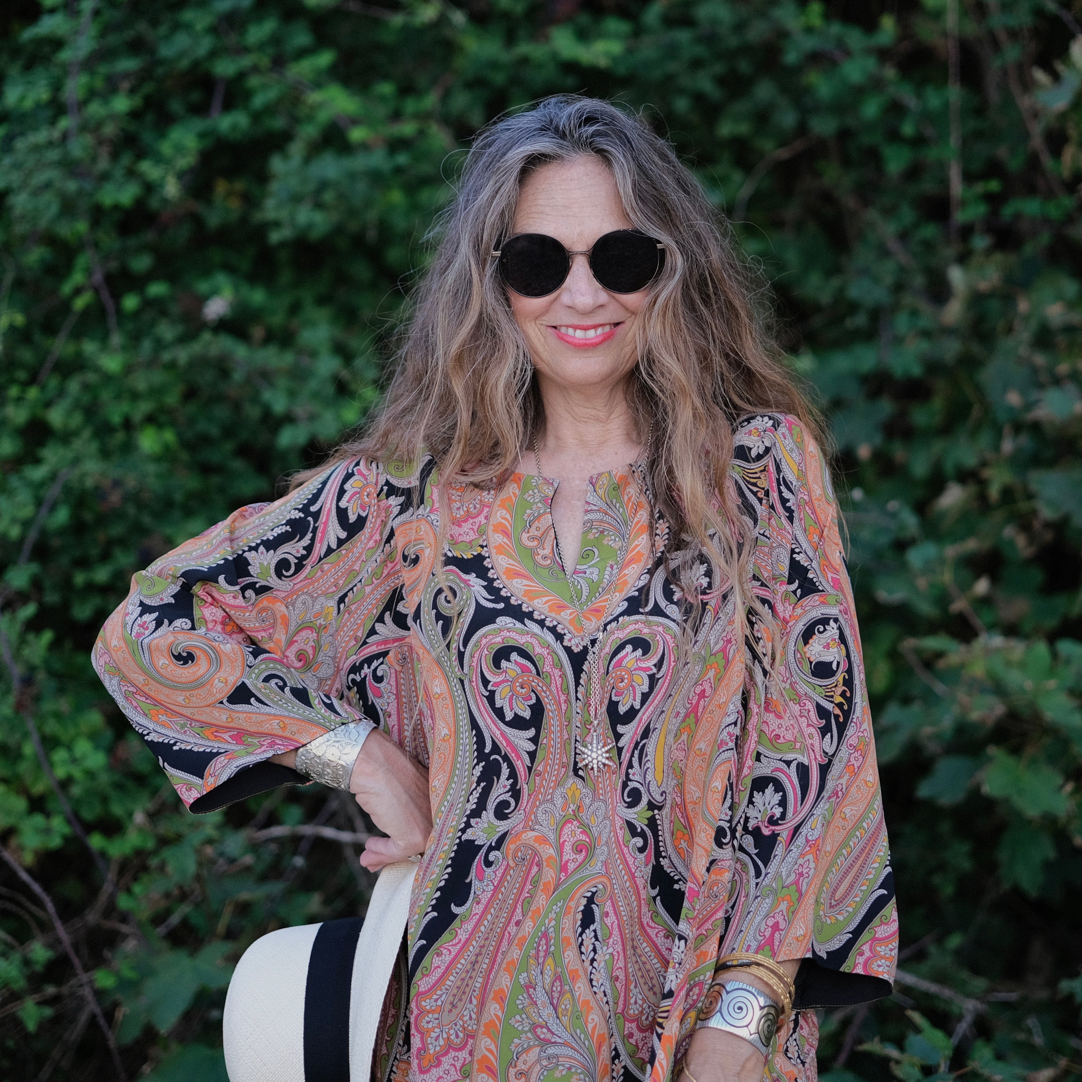 Nera Principessa Paisley Italian Silk Midi Tunic