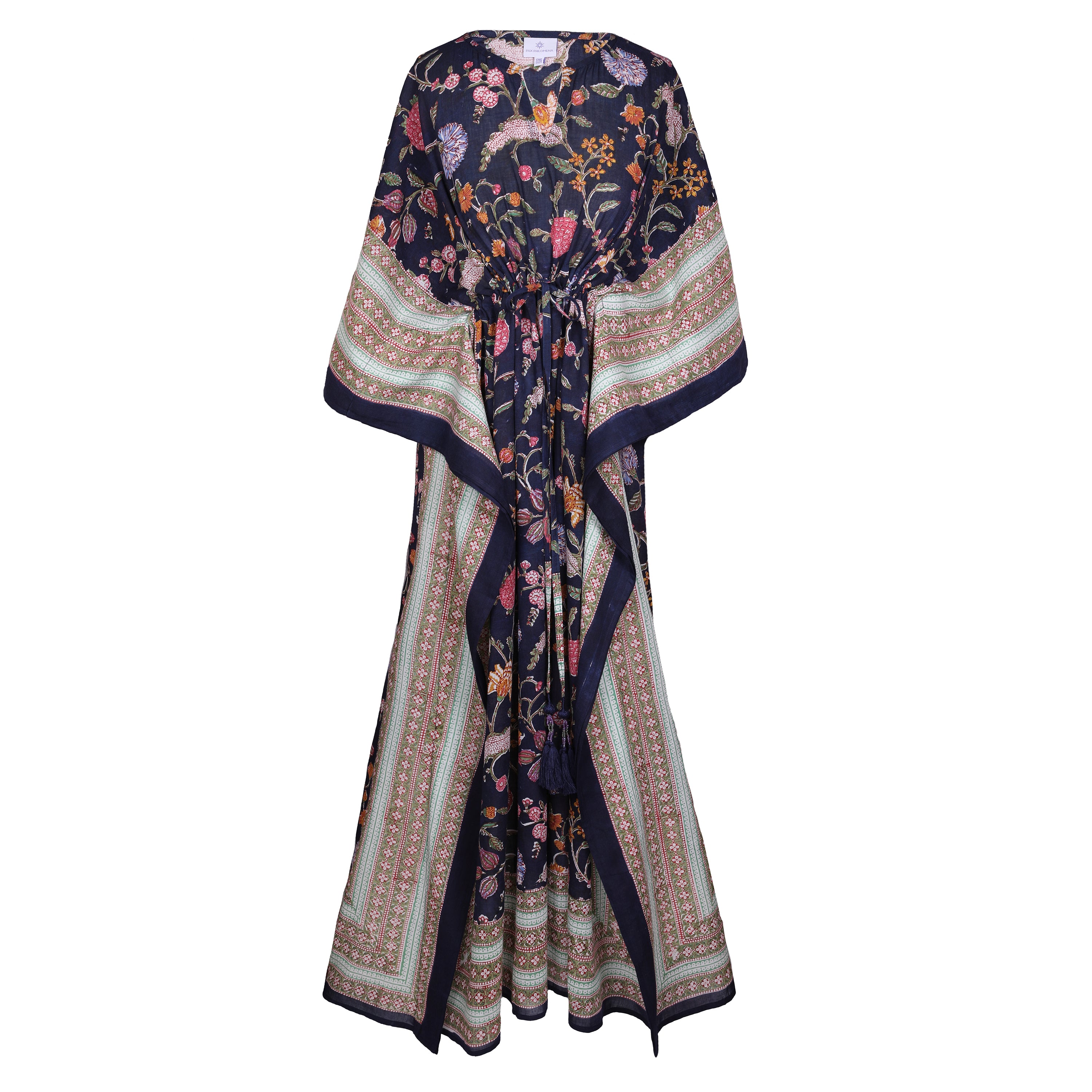 Black Beauty Floral Maxi Kaftan Dress