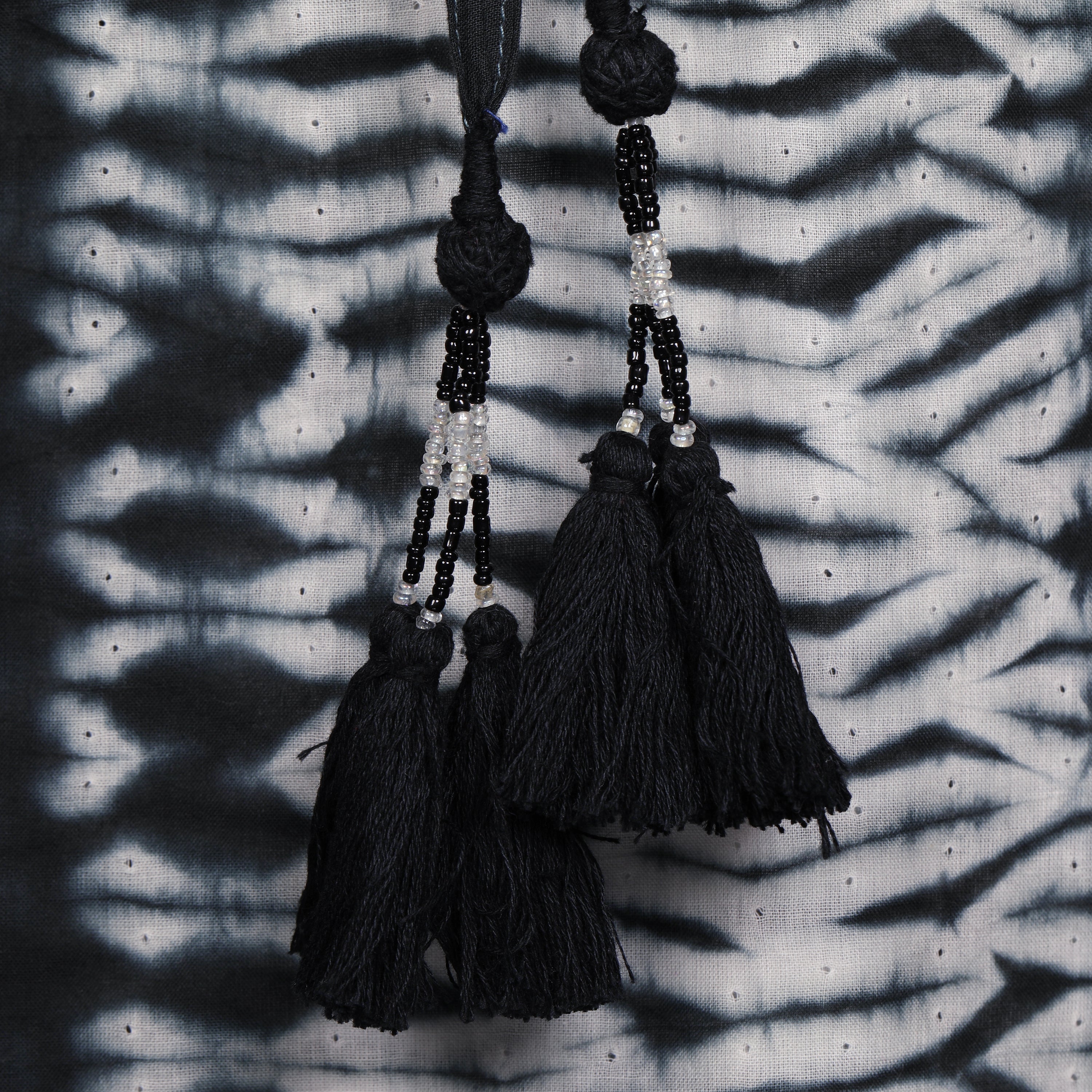 Mezzanotte Needle Shibori Maxi Kaftan Dress