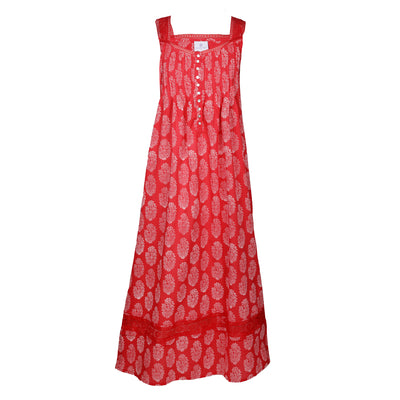 Coral Amer Long Sleeveless Night Gown