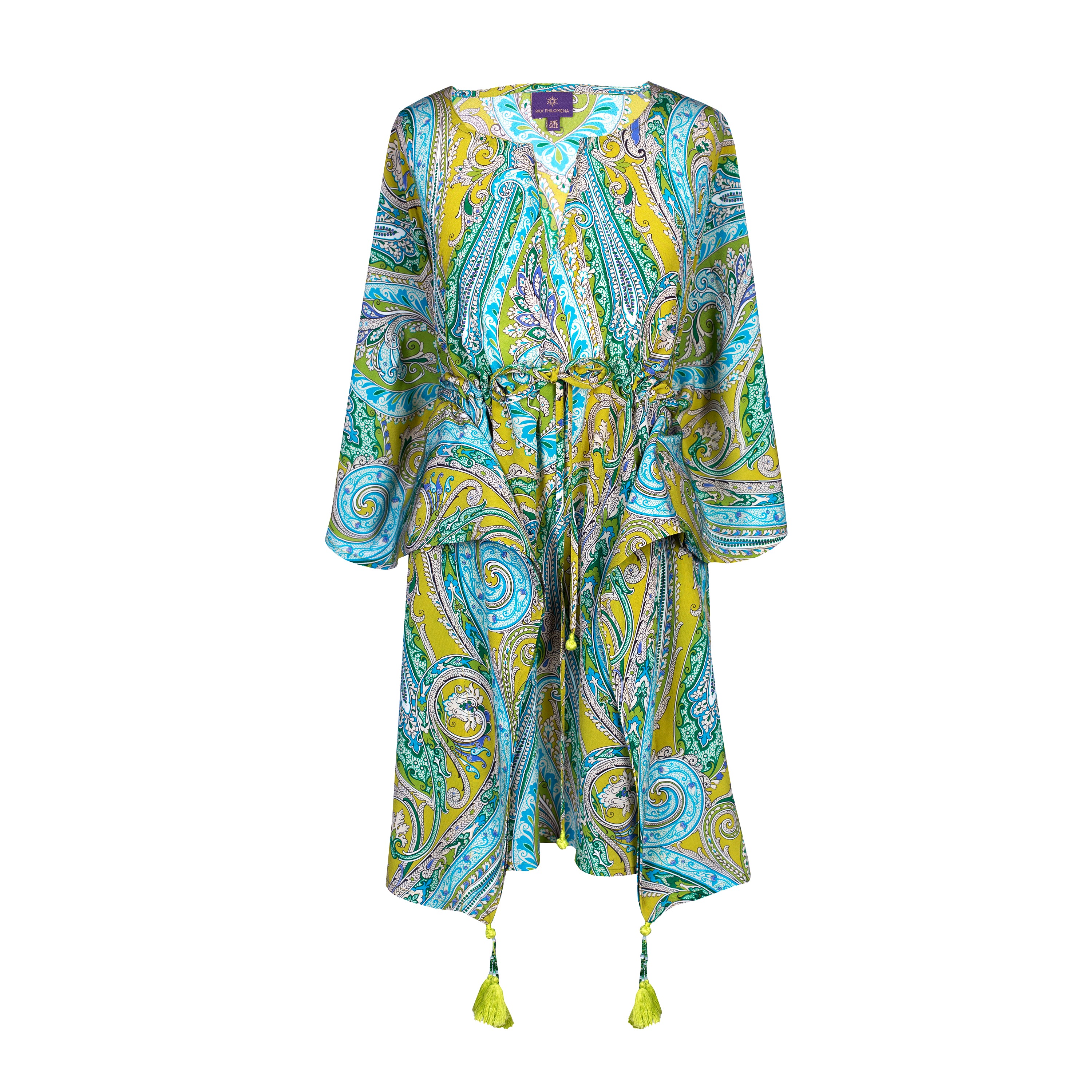 Electric Principessa Paisley Short Kaftan