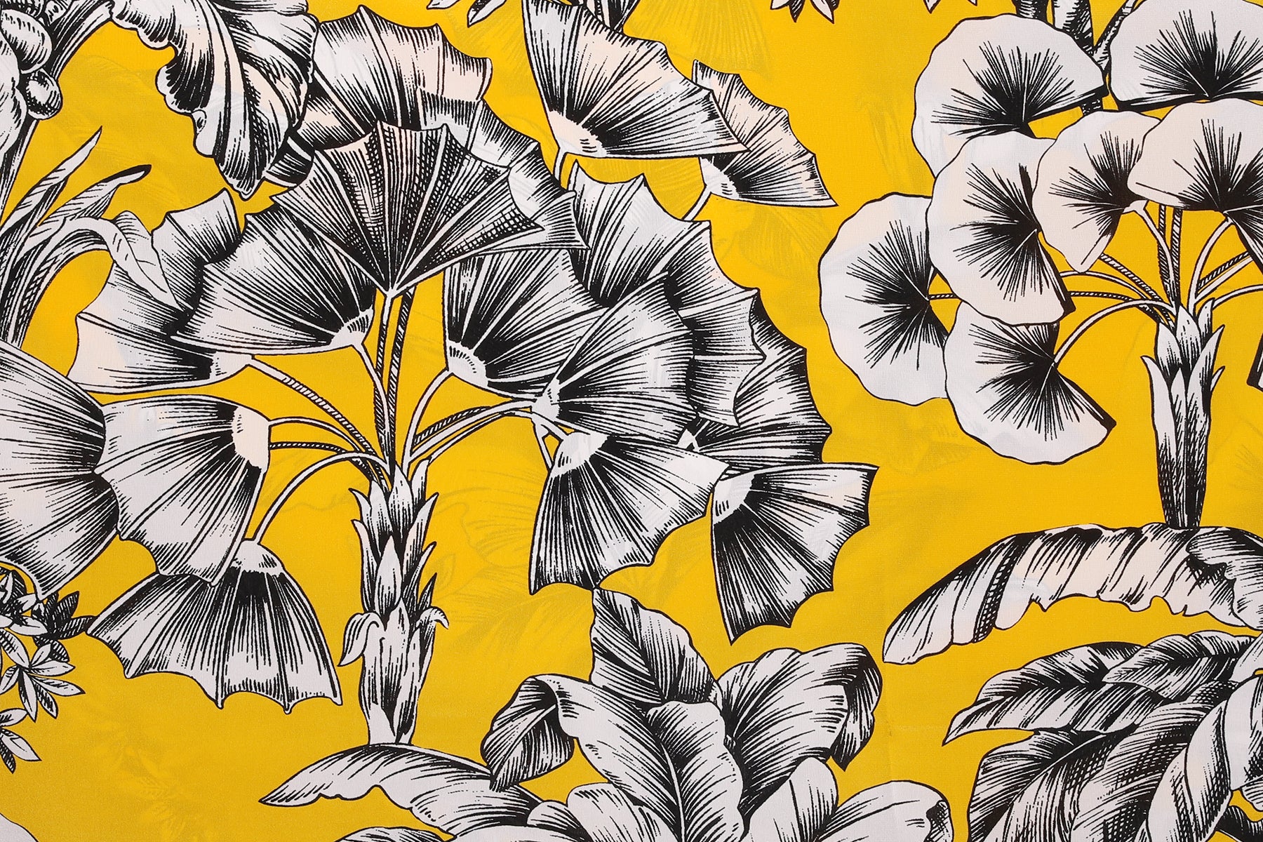 Giardino Giallo Italian Silk Midi Kaftan Dress