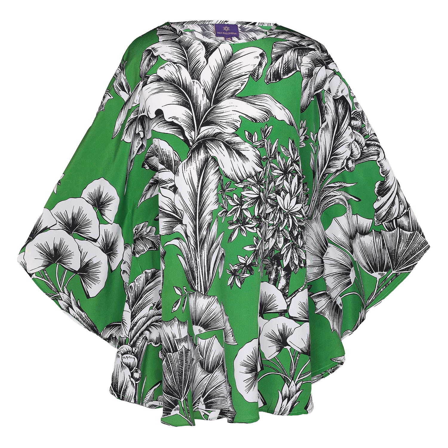 Giardino Verde Italian Silk Poncho