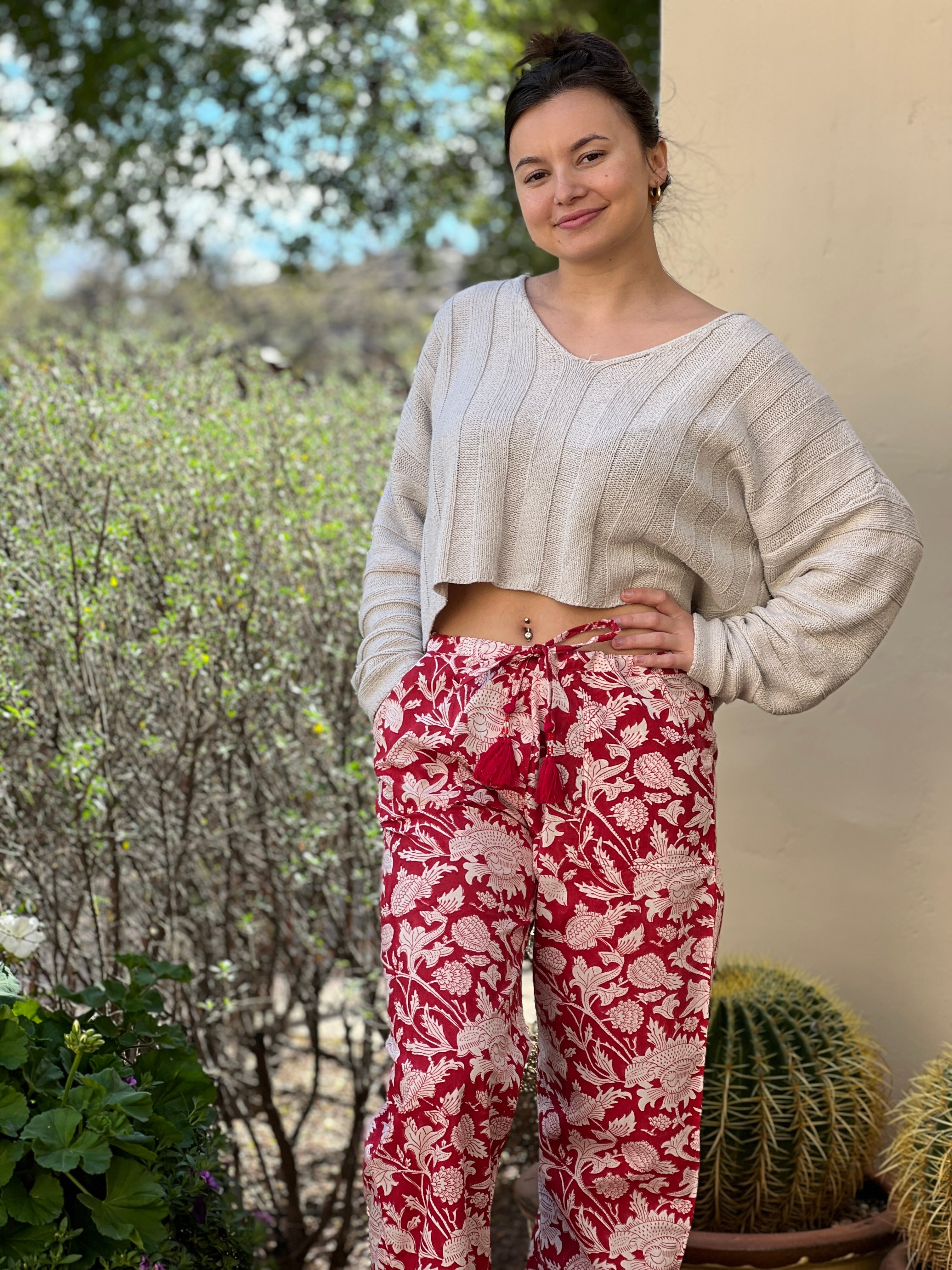Laura Floral Cotton Lounge Pants