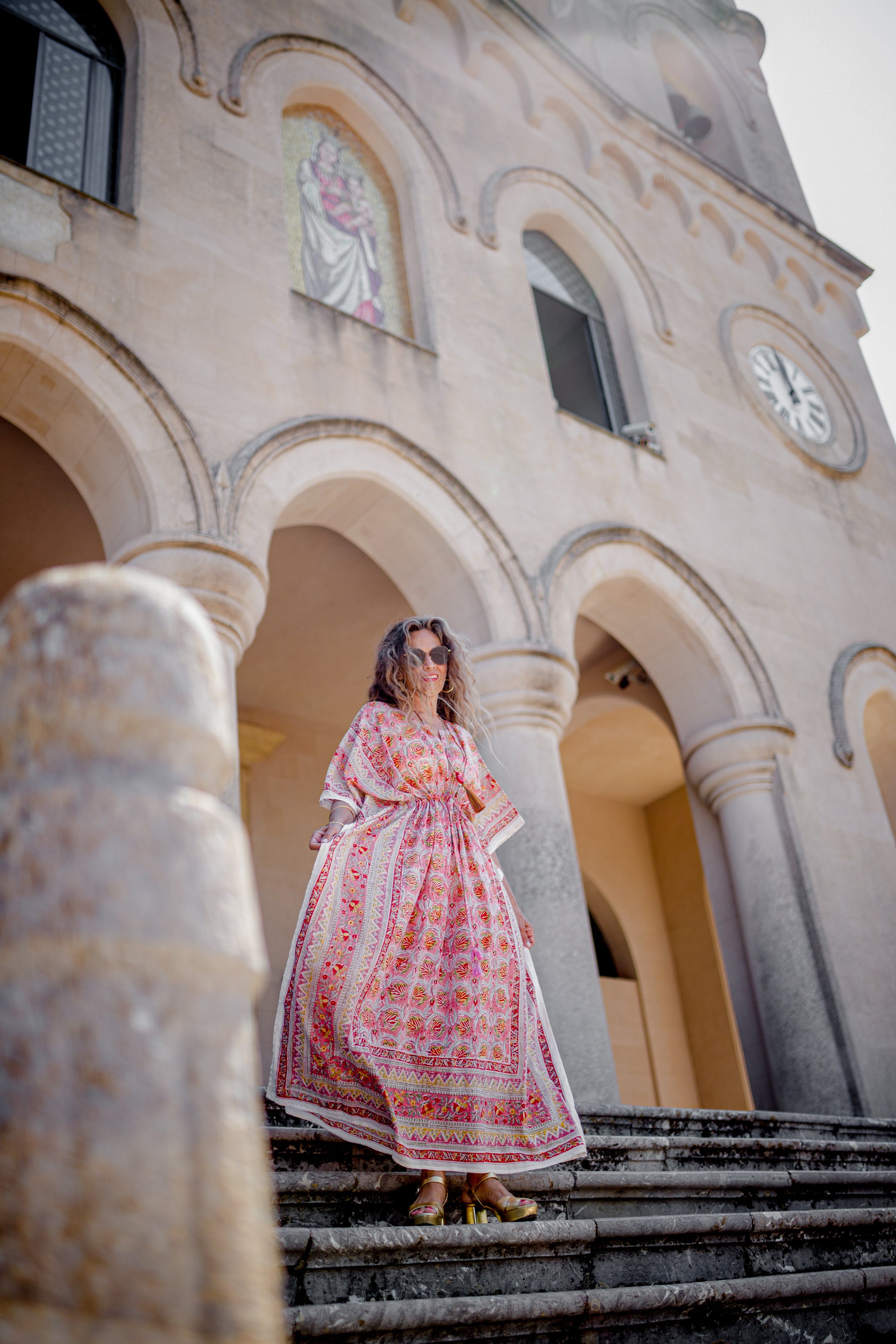 Georgia Maxi Cotton Kaftan Dress Store Credit or Exchange