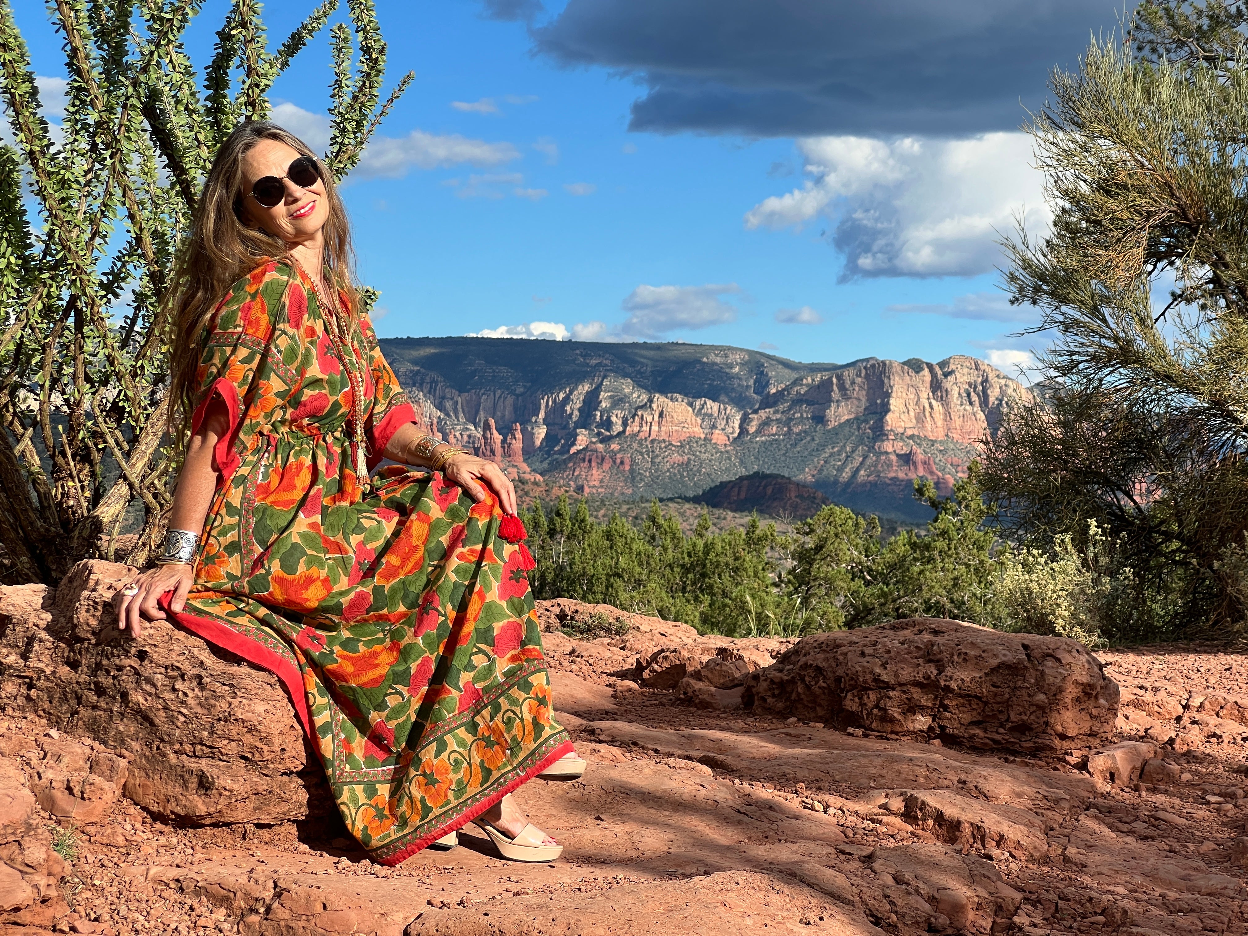 Frida Floral Maxi Kaftan Dress