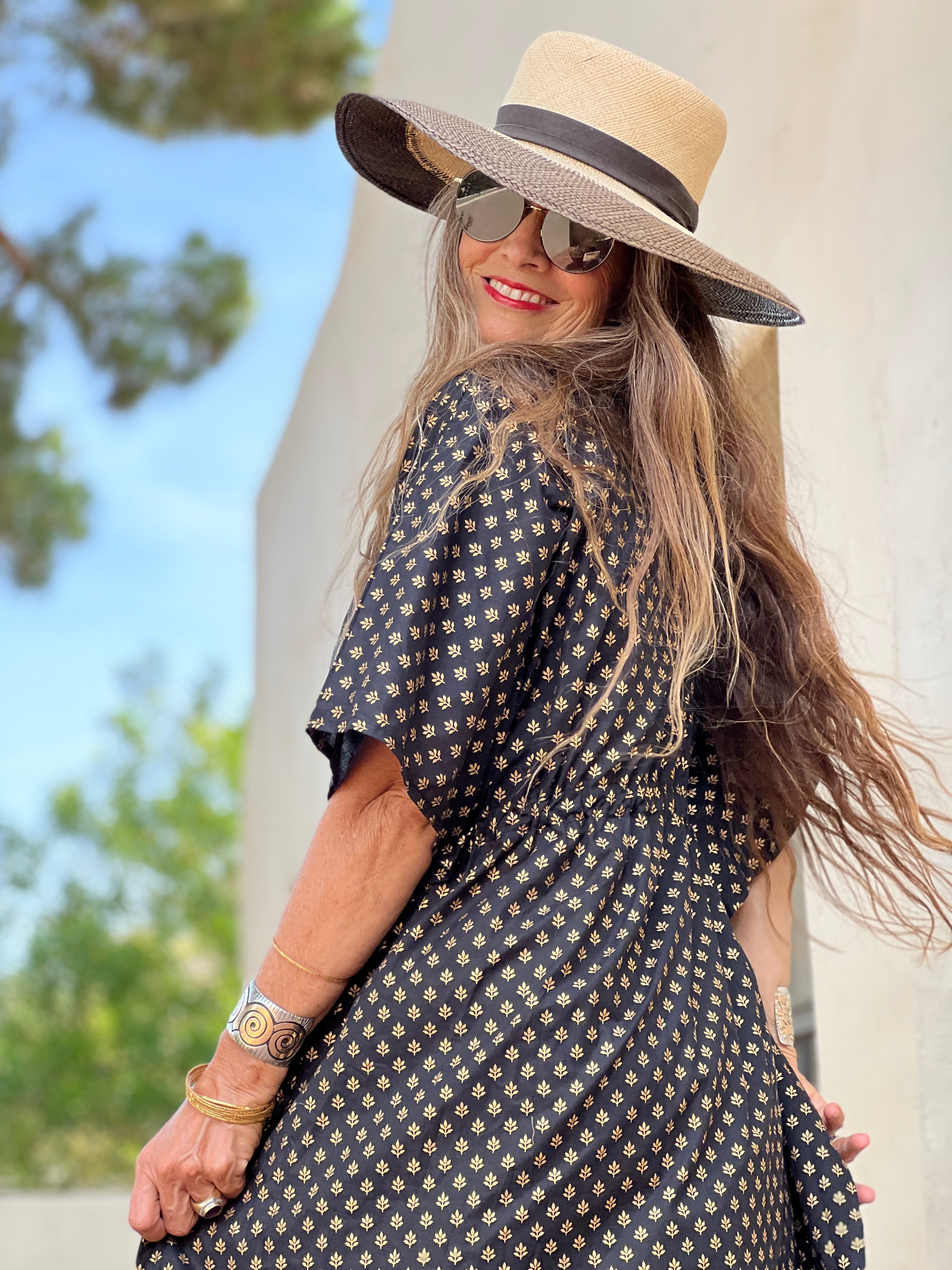 Diana Black Maxi Kaftan Dress