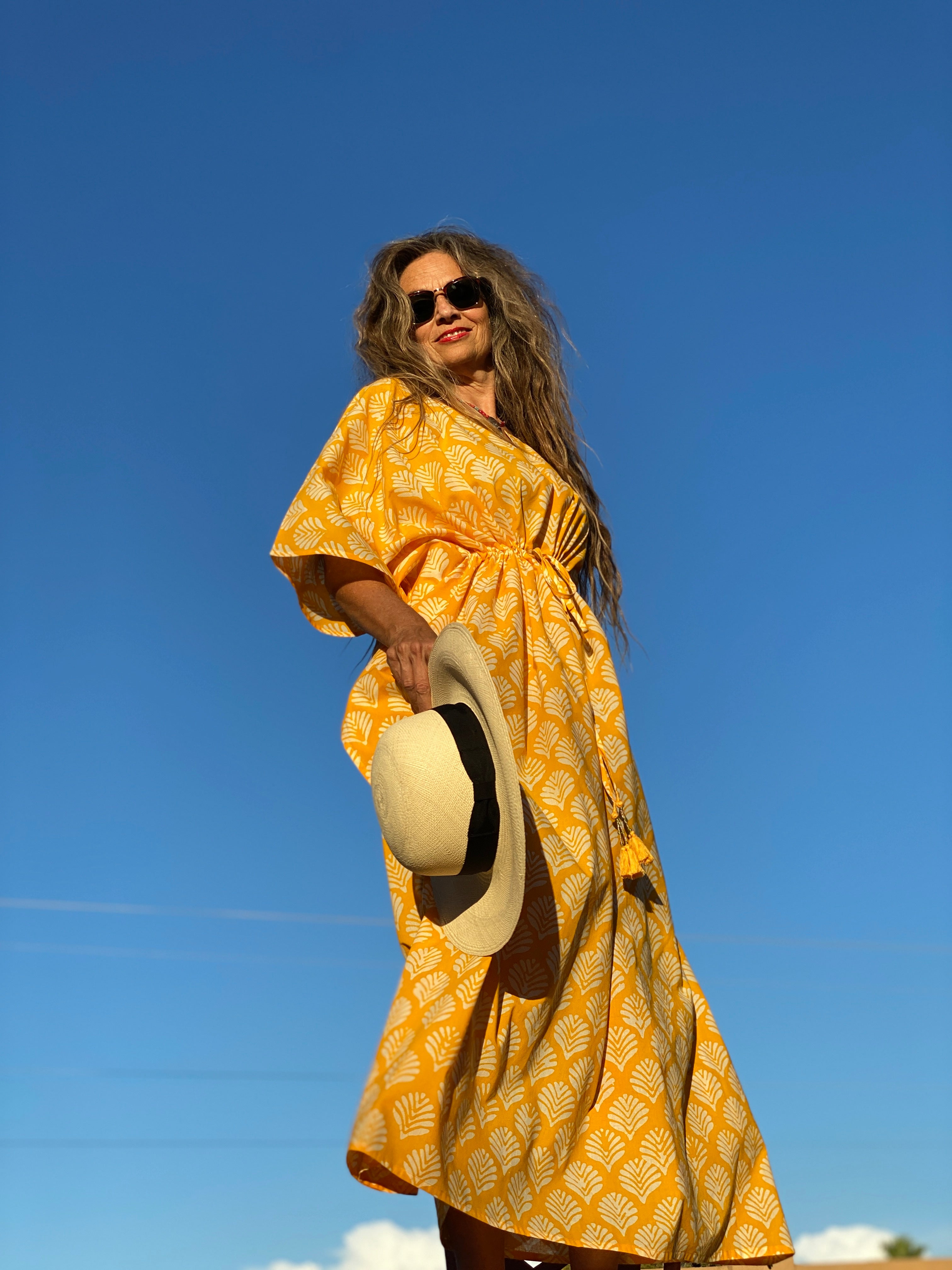 Limoncello Maxi Kaftan Dress Final Sale
