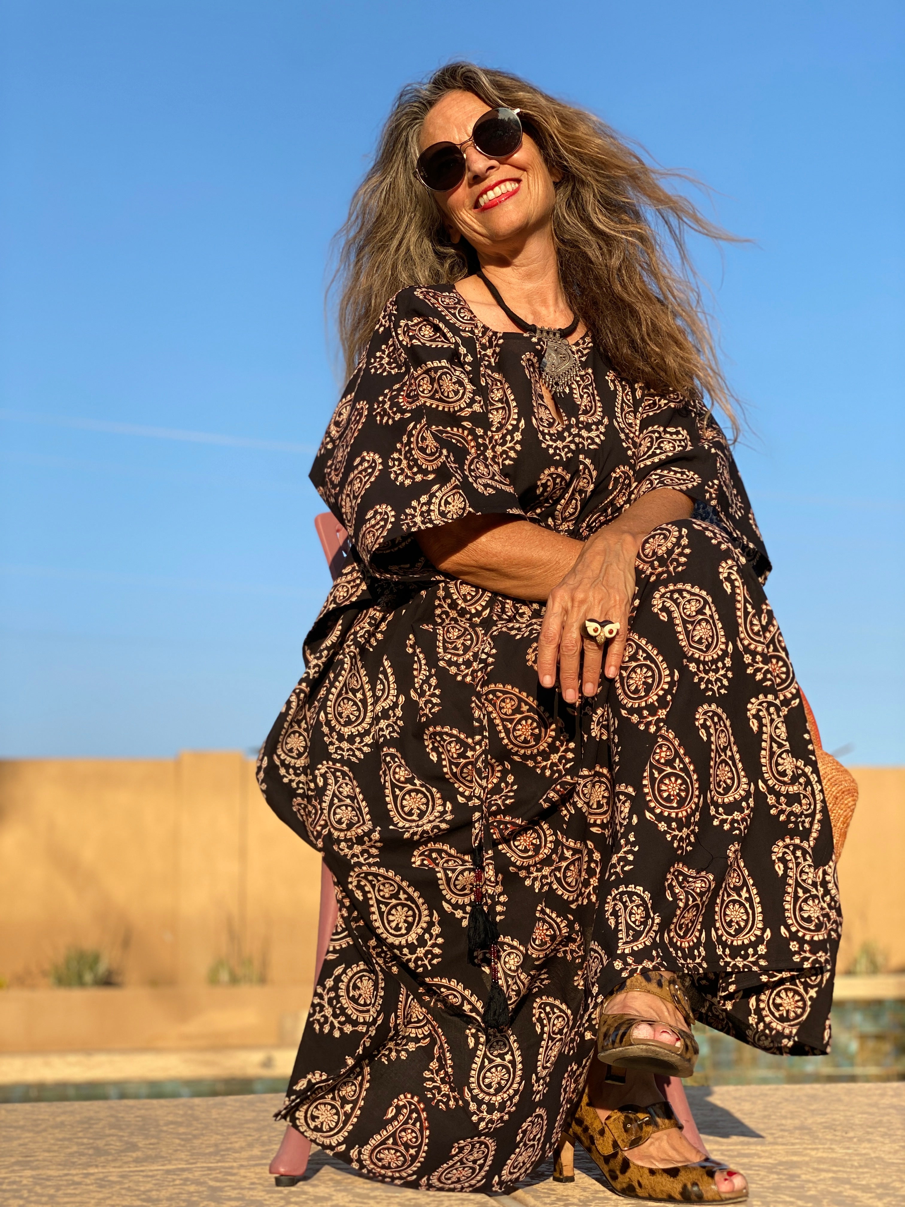 Maharani Maxi Kaftan Dress Natural Dyes