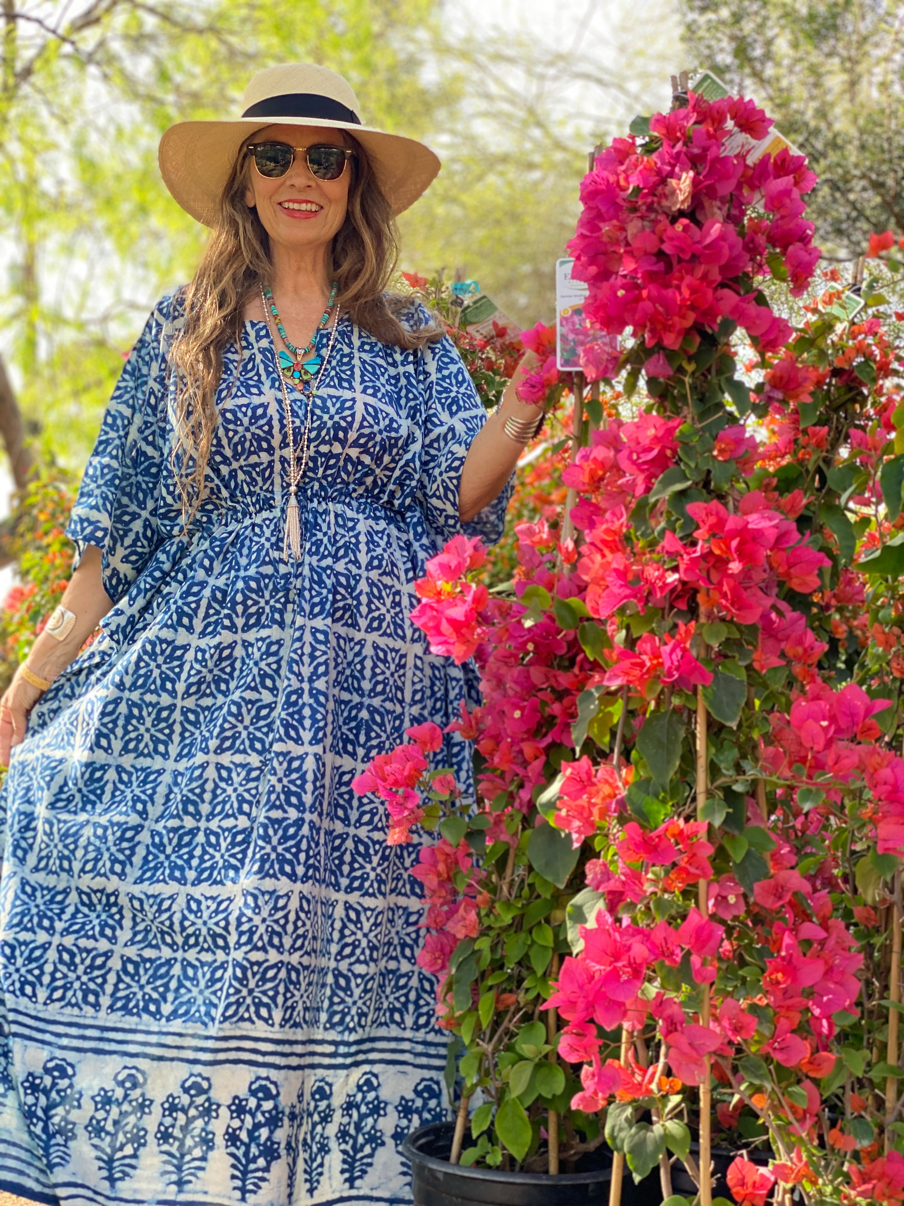 King Kuta Indigo Maxi Kaftan