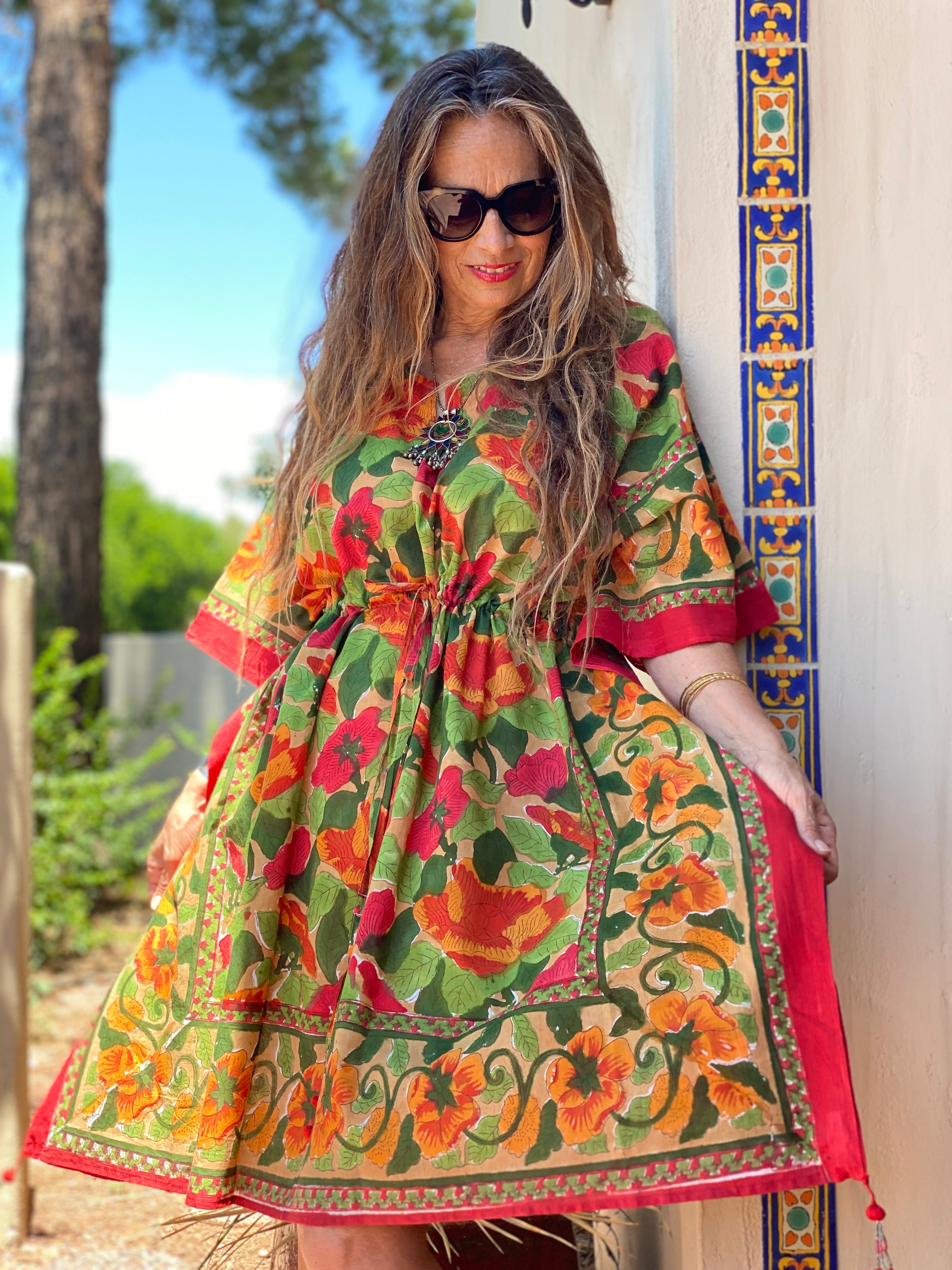 Frida Floral Midi Kaftan